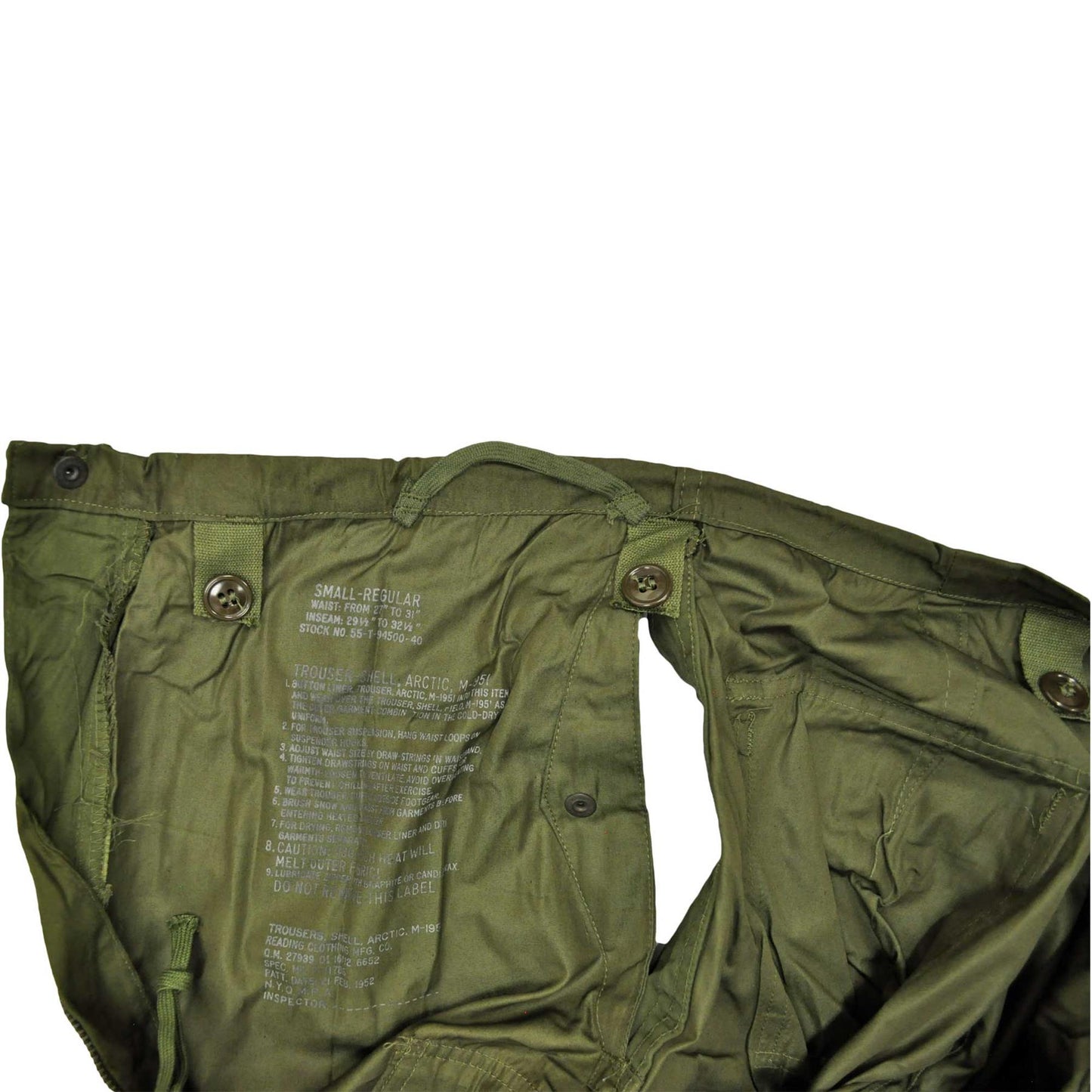 Original US Snow Trouser Vintage Surplus Pants Olive