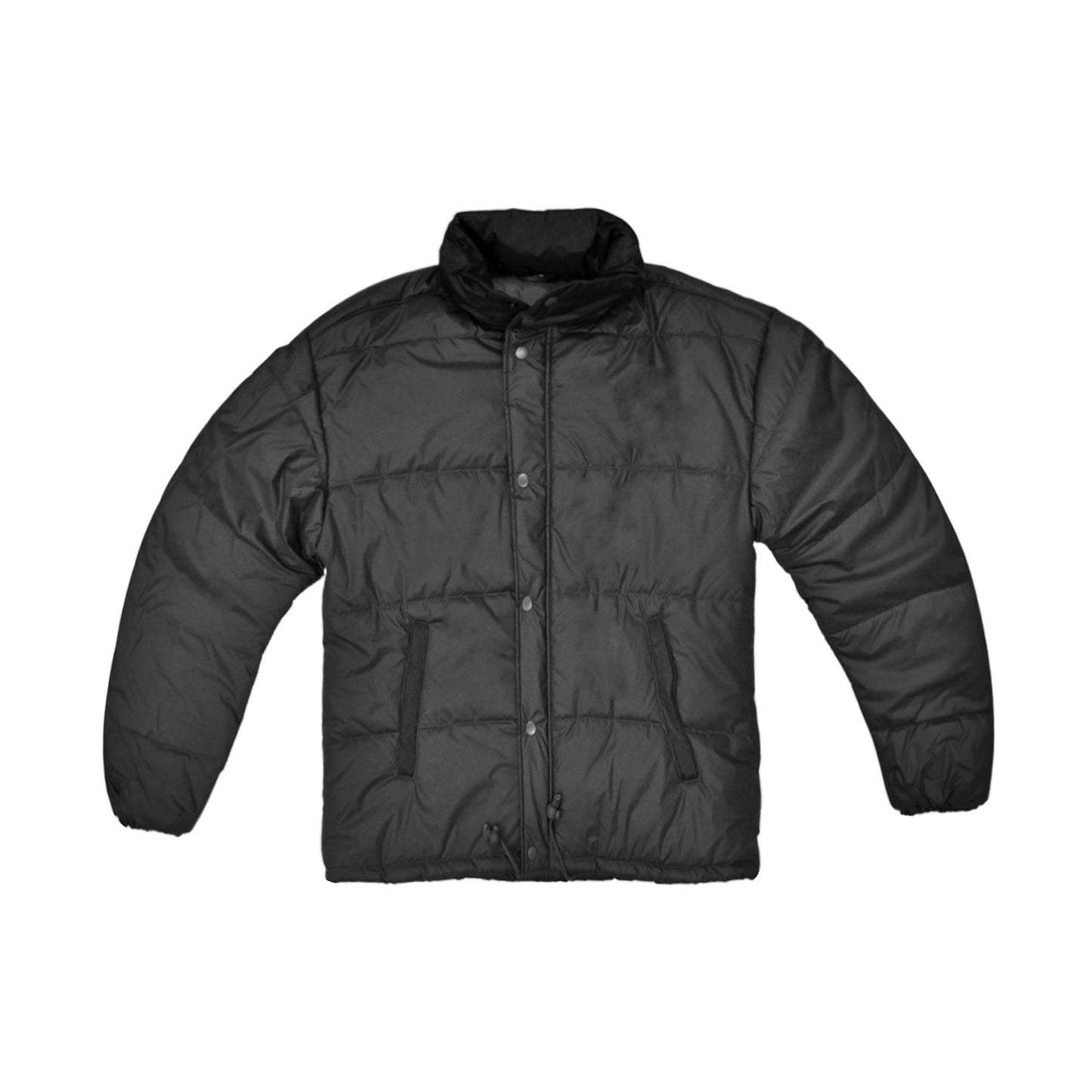 Puffer Jacket Padded Insulated PVC Warm Coat Black