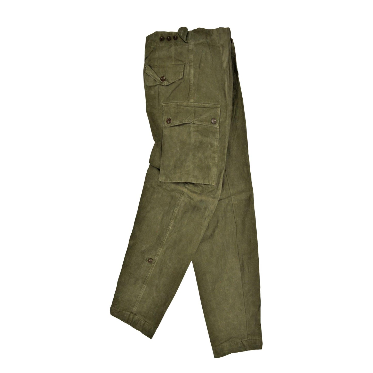 Original Dutch Army Trouser Military Vintage Surplus Heavy Duty Combat Pants Olive