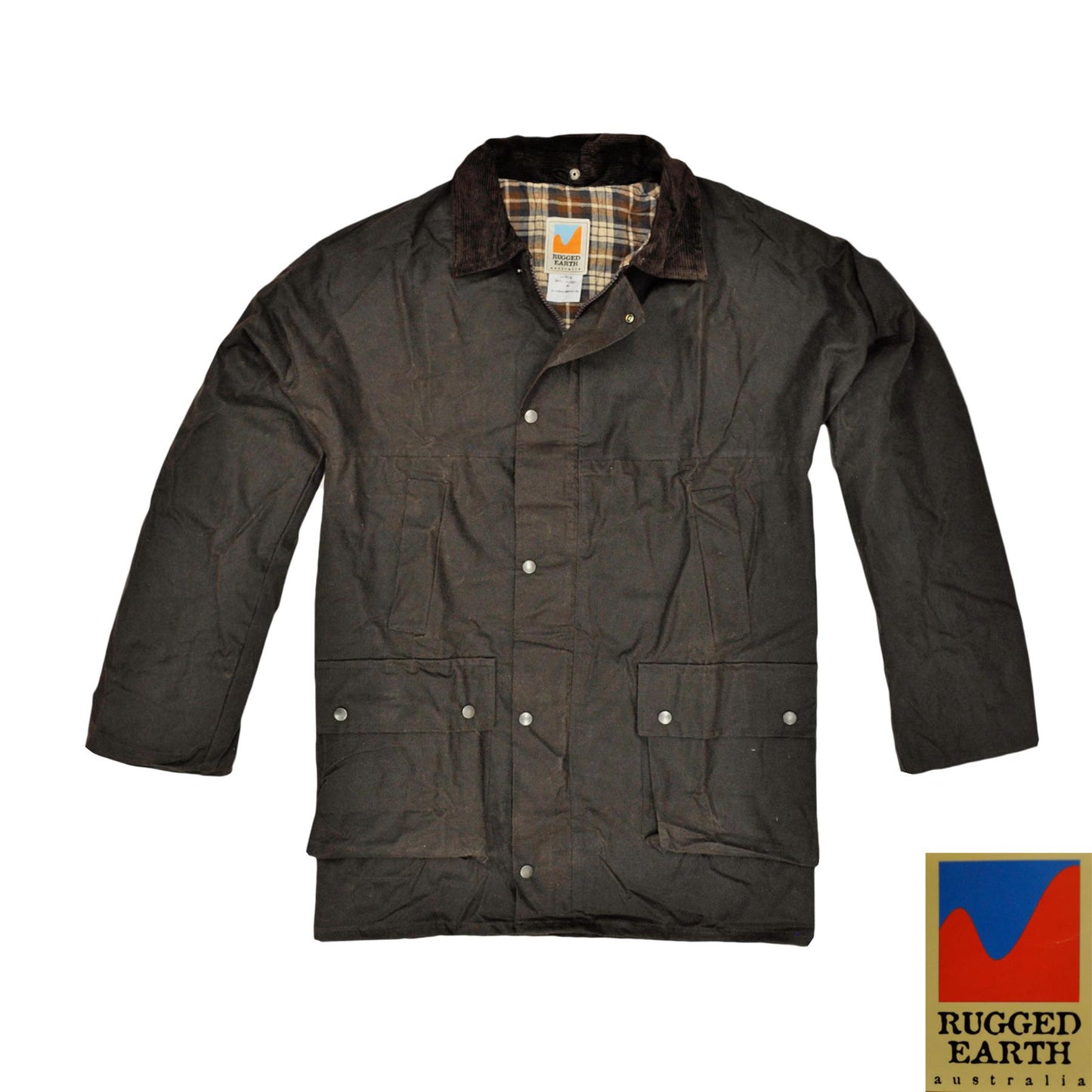 Wax Jacket Hiking Riding Biker Coat Brown
