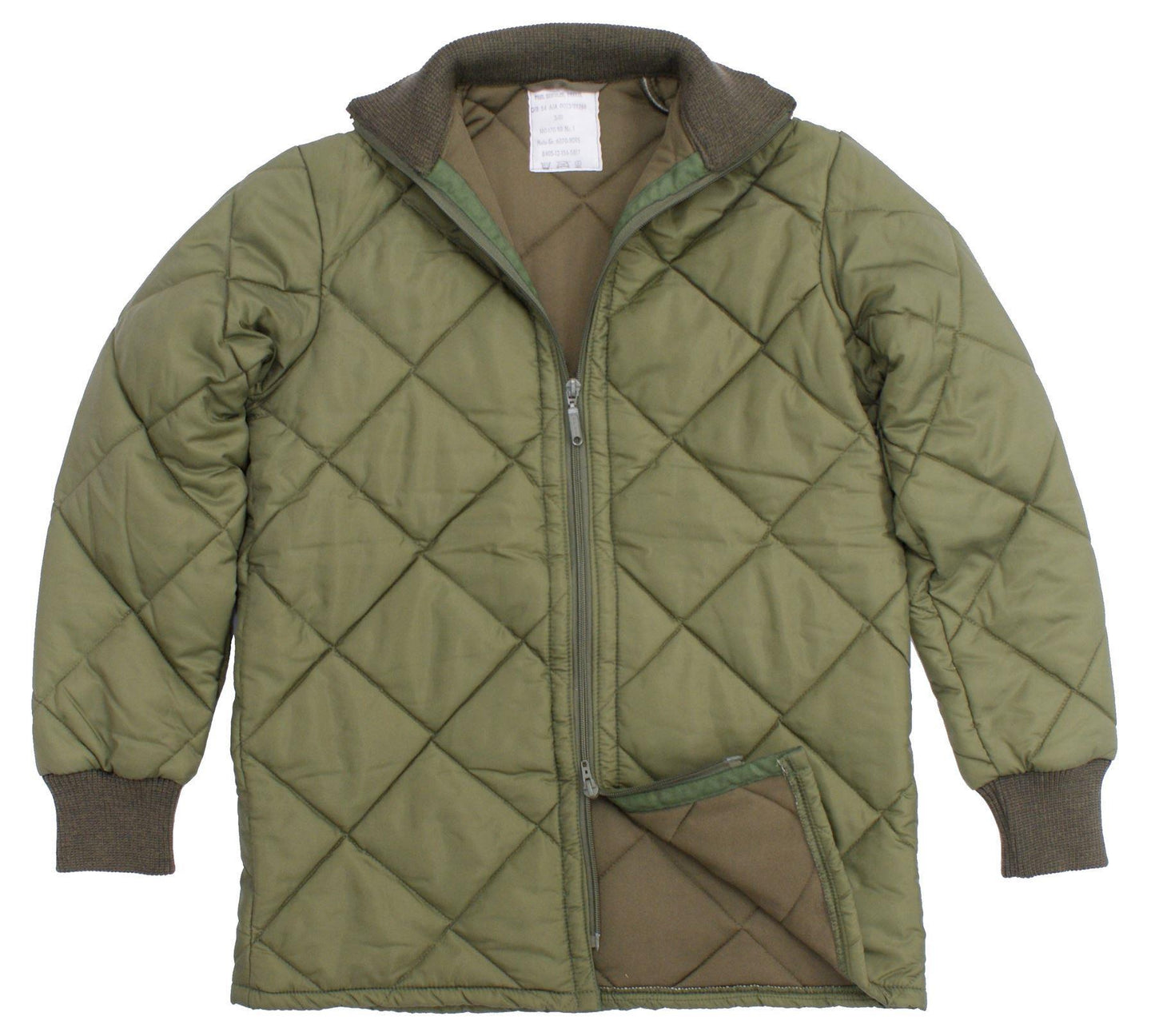 Original German Futter Liner Jacket Army Surplus Padded Coat Olive