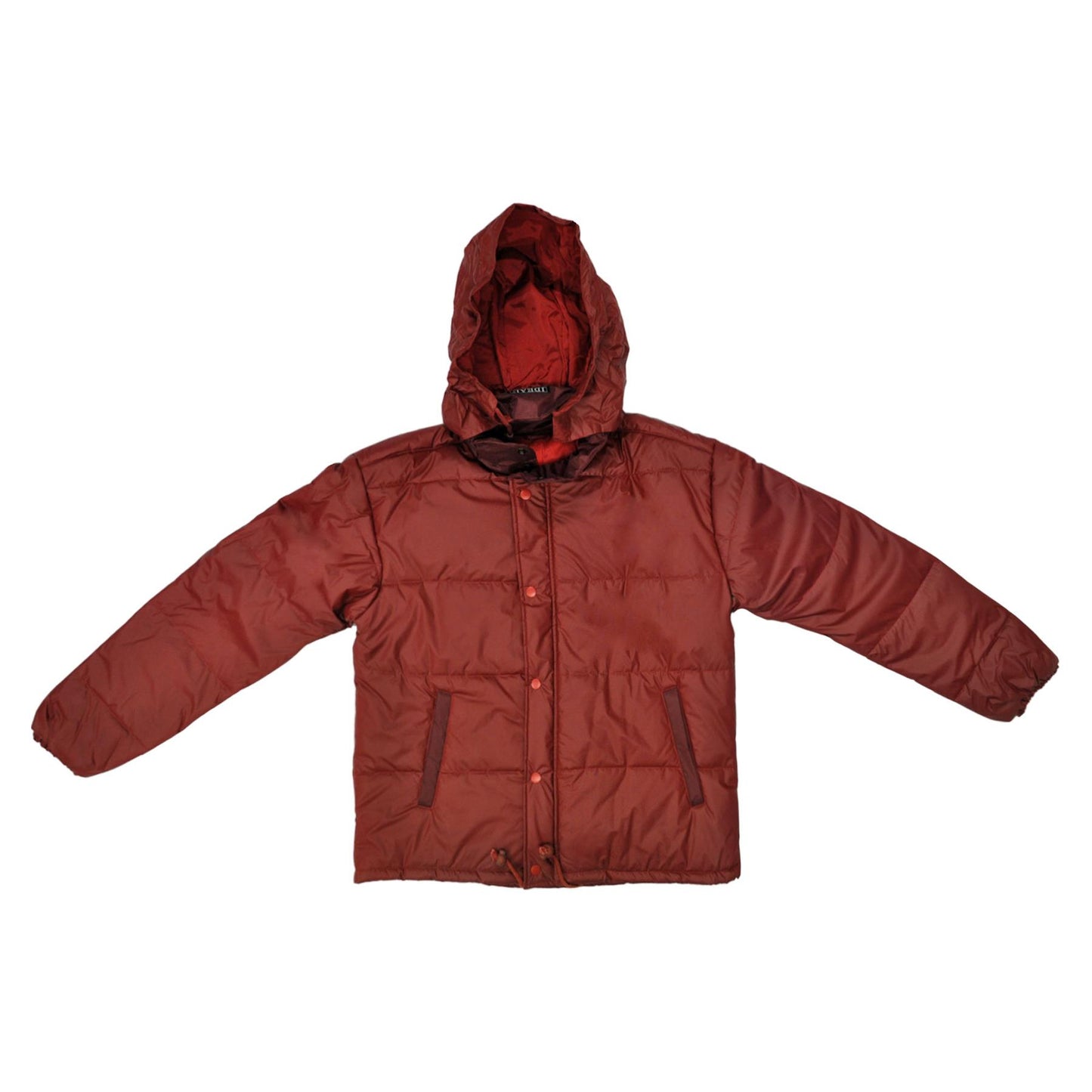 Puffer Jacket Padded Insulated PVC Warm Coat Red