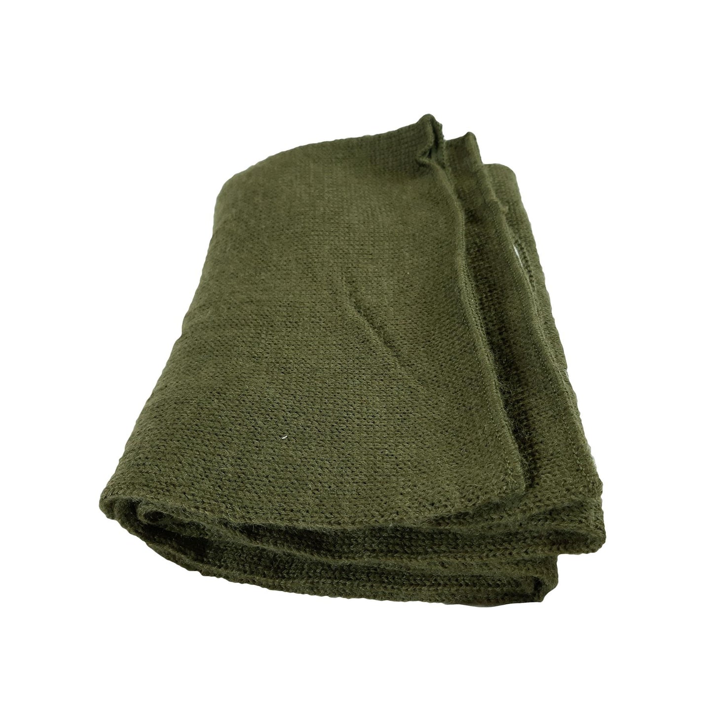 Army Wool Scarf Original US Military Vintage Neck Warmer Olive