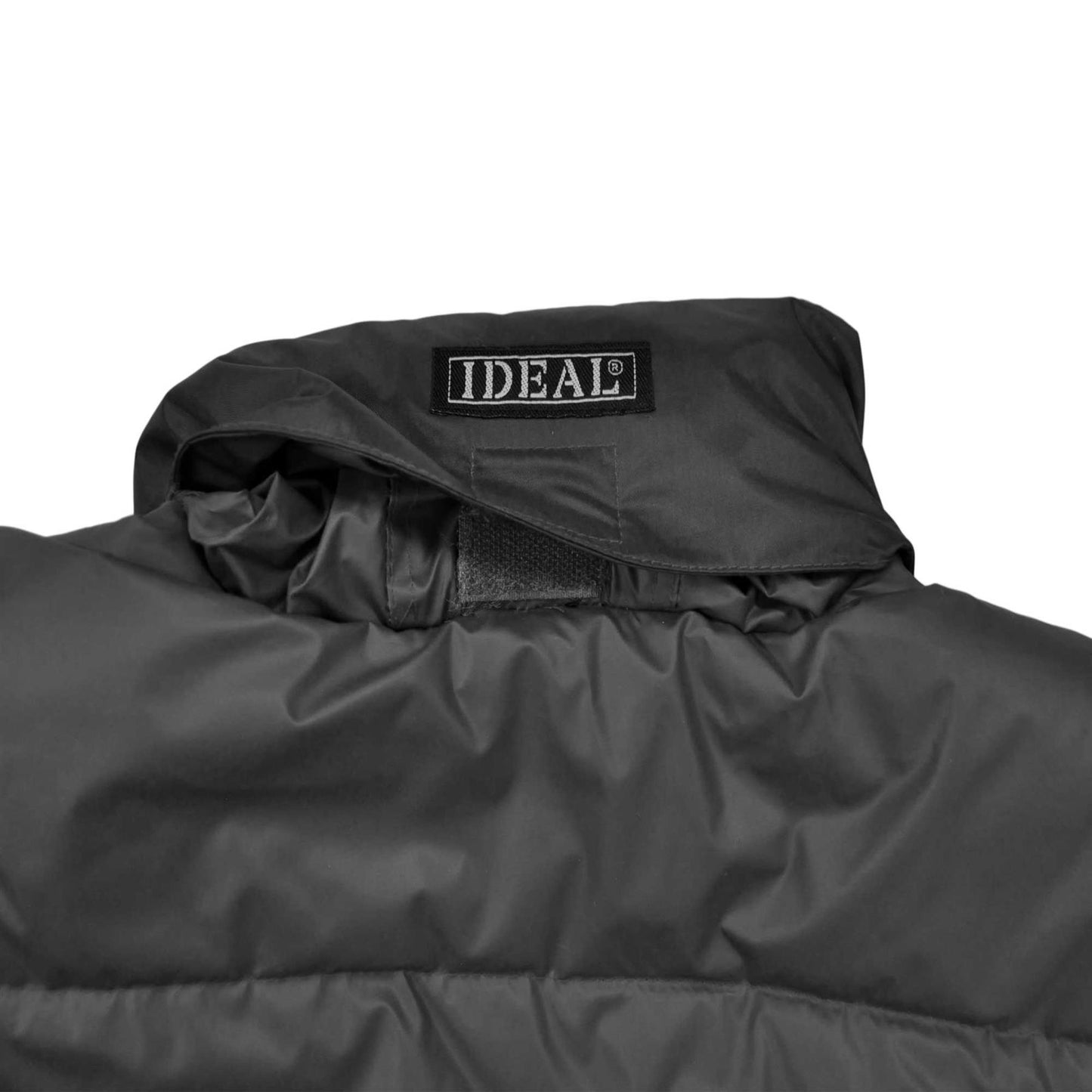 Puffer Jacket Padded Insulated PVC Warm Coat Black