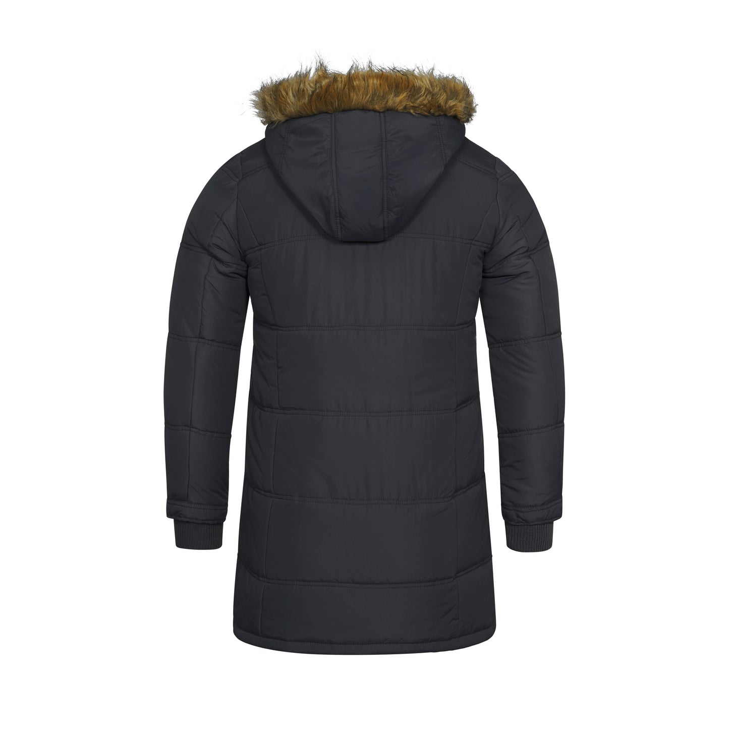 Women's Parka Lady Padded Jacket Long Coat Black