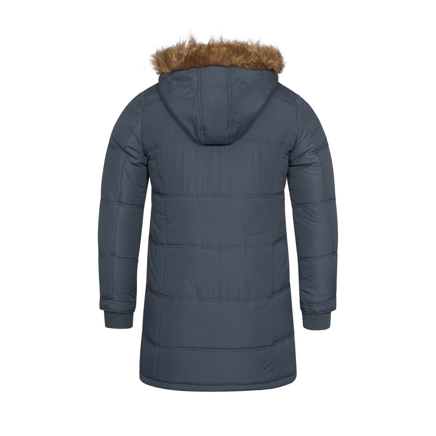 Women's Parka Lady Padded Jacket Long Coat Gunmetal
