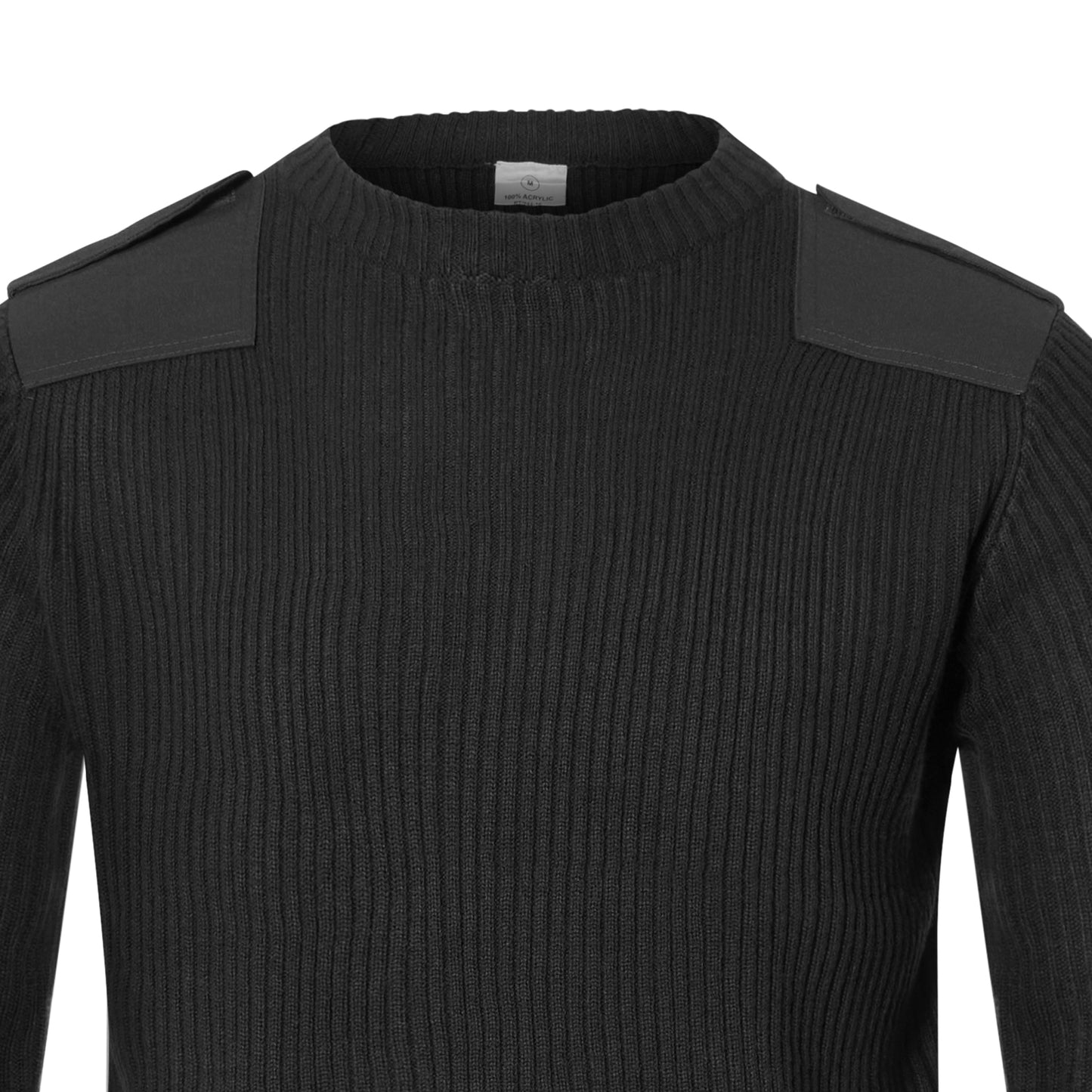 Army Jumper Crew Neck Military Combat Pullover Black