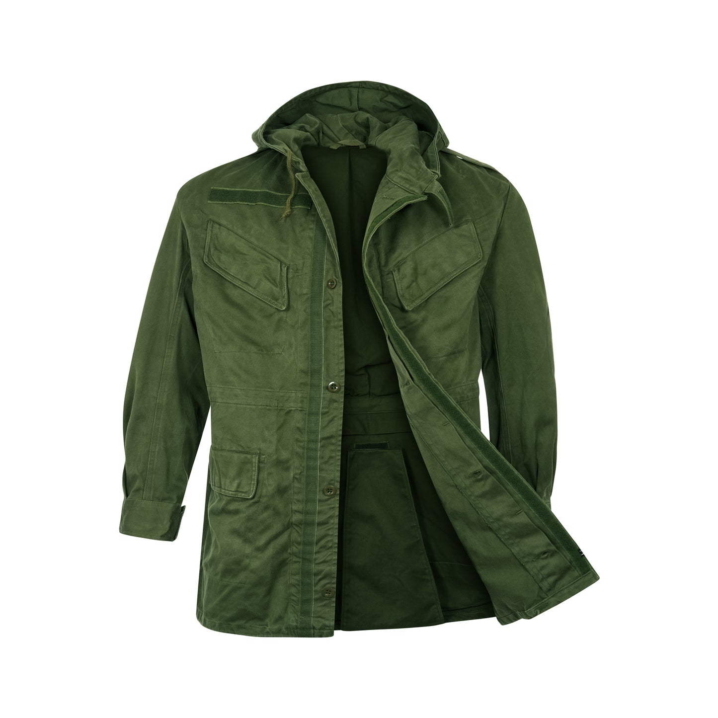 Original Belgian Army Parka Vintage Long Coat New Olive