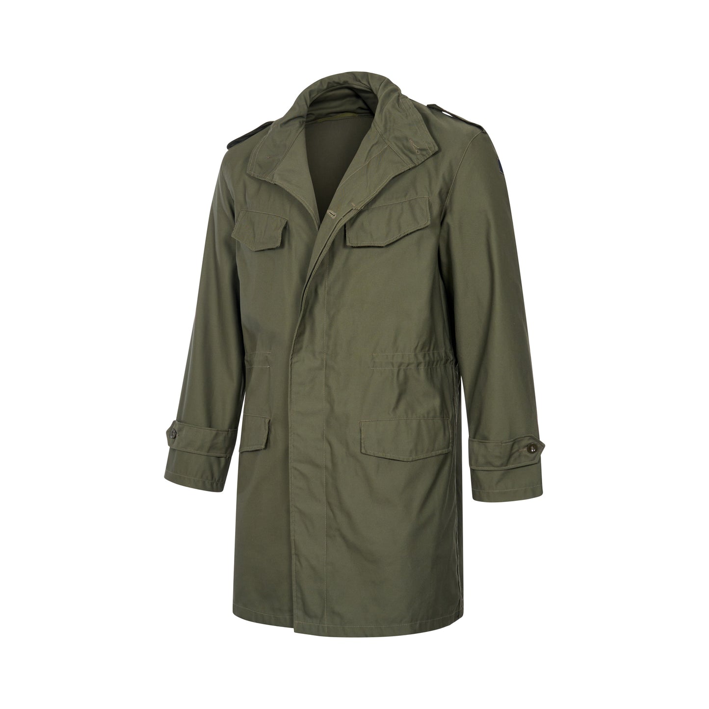 Army Jacket Original Belgian Rain Resistant Military Long Coat Olive