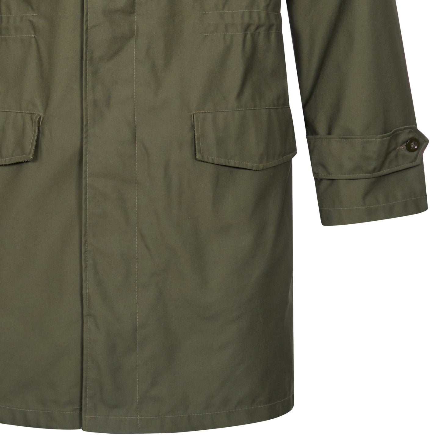 Army Jacket Original Belgian Rain Resistant Military Long Coat Olive