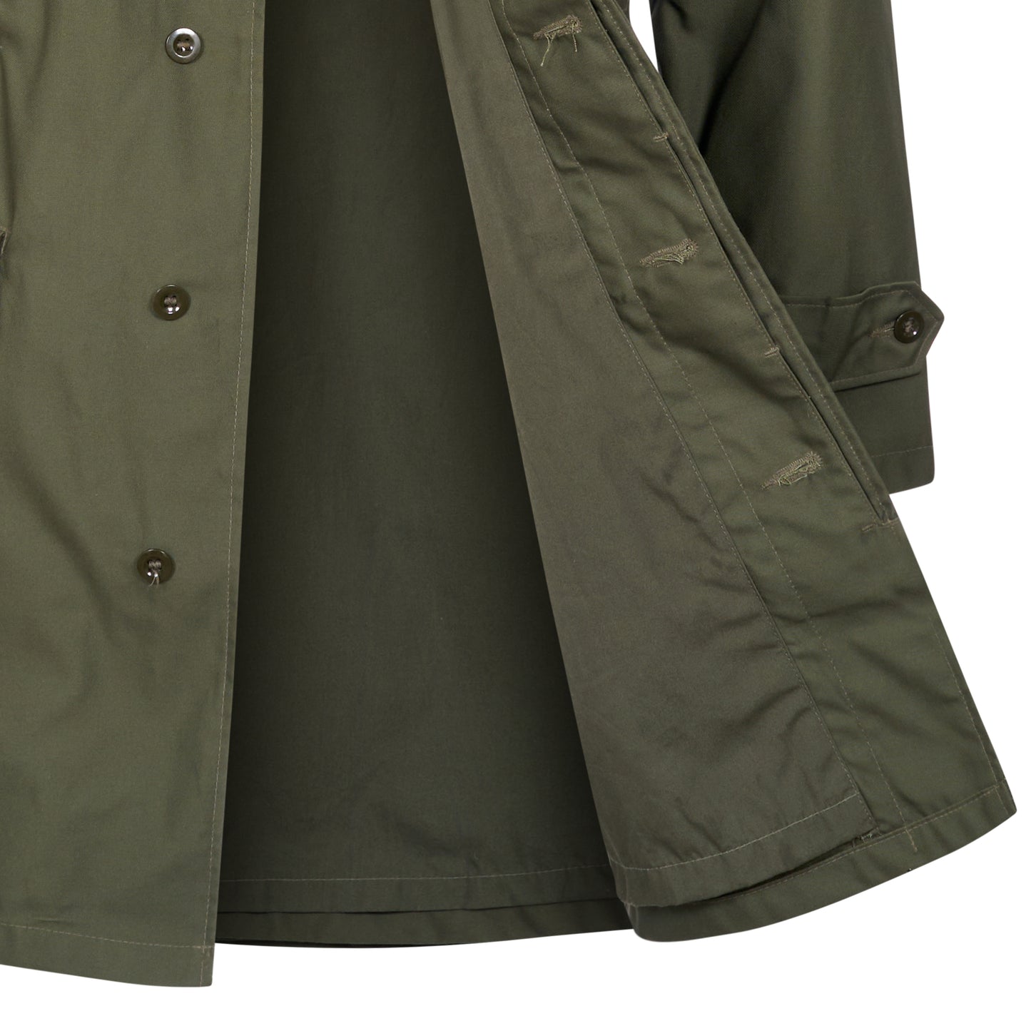 Army Jacket Original Belgian Rain Resistant Military Long Coat Olive