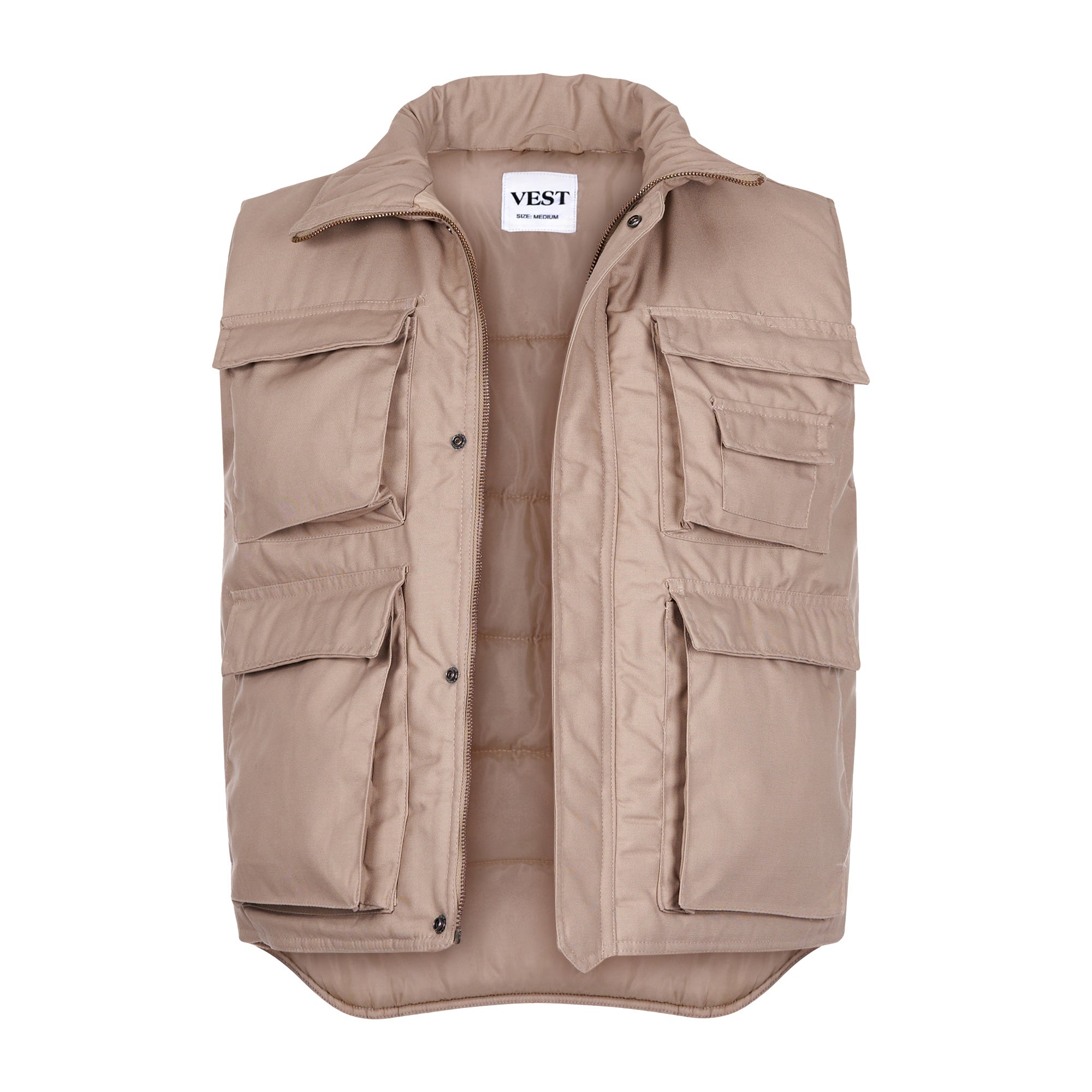 Body Warmer Army Combat Padded Gilet Military Vest Beige – Army