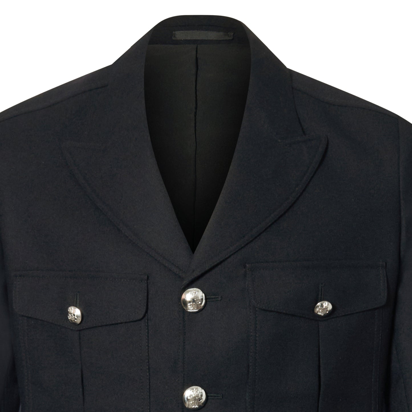 Wool Jacket Original British Officer Uniform Tunic Coat Black