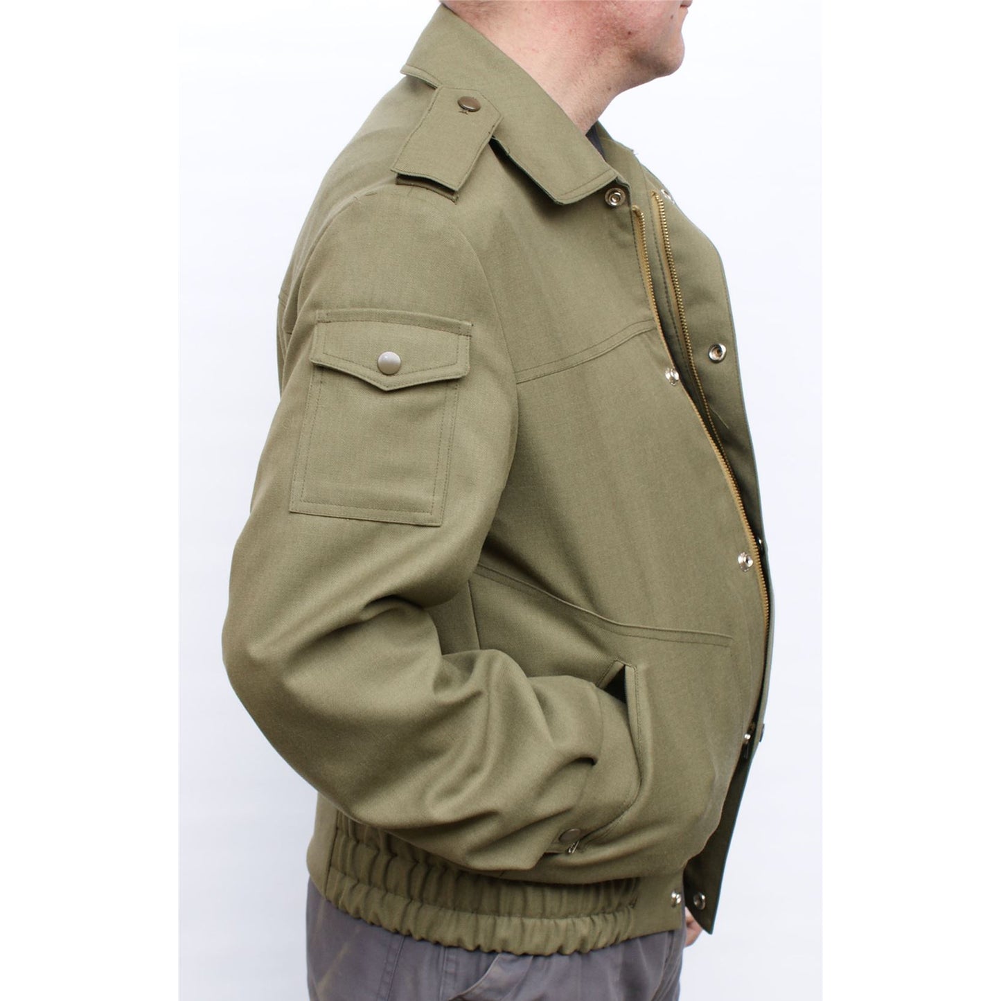 Army Jacket Original Czech Combat Dress Vintage Surplus Field Coat Bomber Used Olive