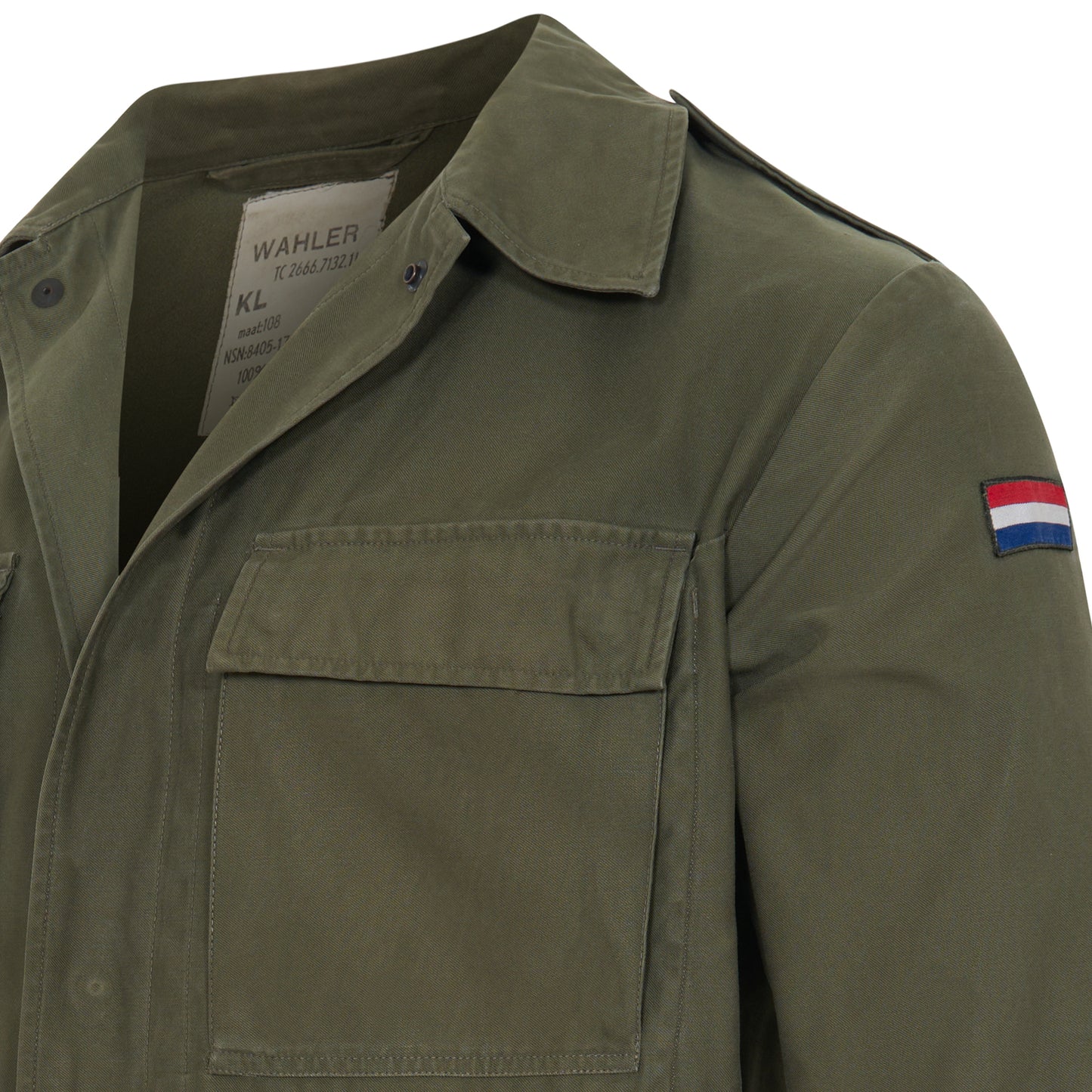 Original Dutch Army Shirt Military Vintage Surplus Light Jacket Olive