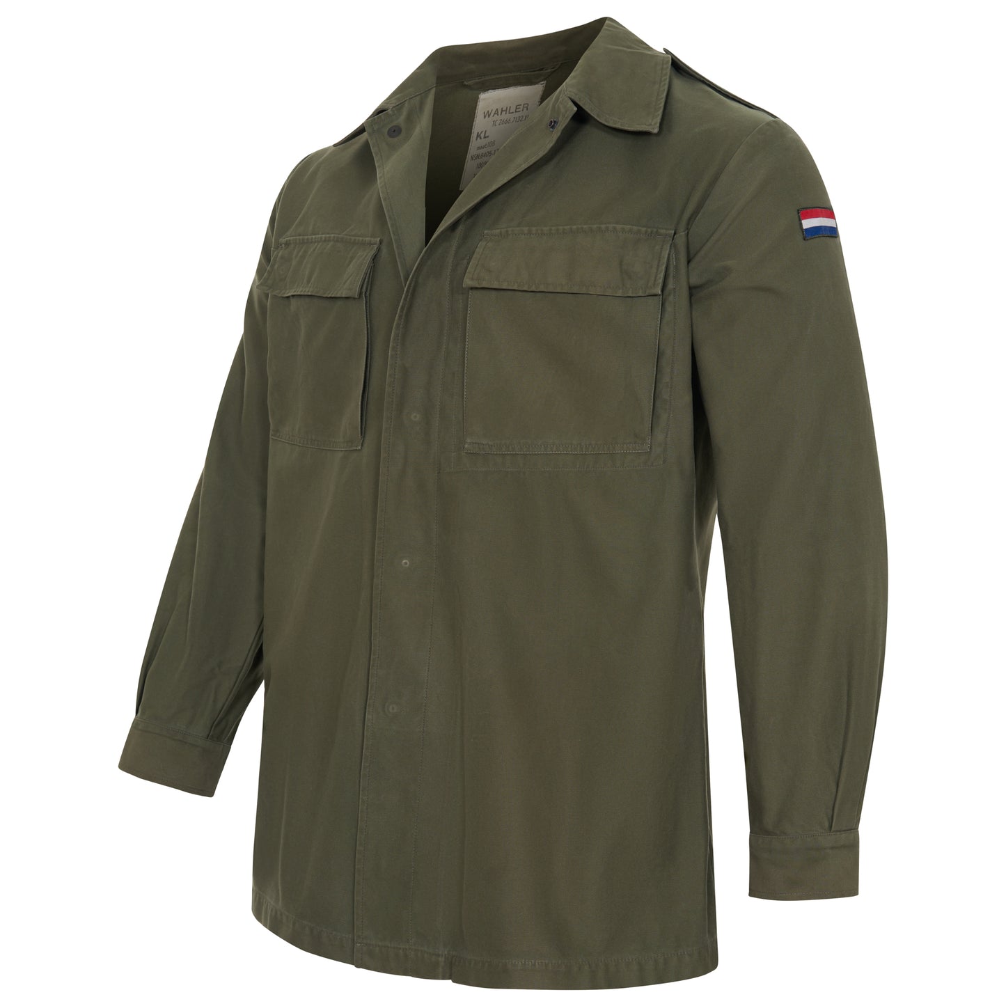 Original Dutch Army Shirt Military Vintage Surplus Light Jacket Olive