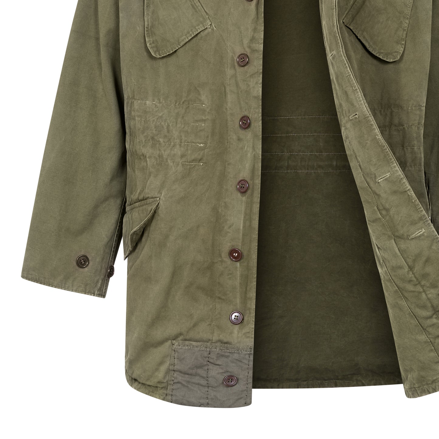 Original Dutch Army Parka Military Jacket Field Coat Grade 2 Olive
