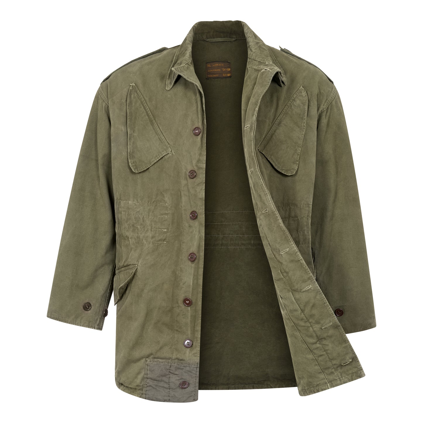 Original Dutch Army Parka Military Jacket Field Coat Grade 2 Olive