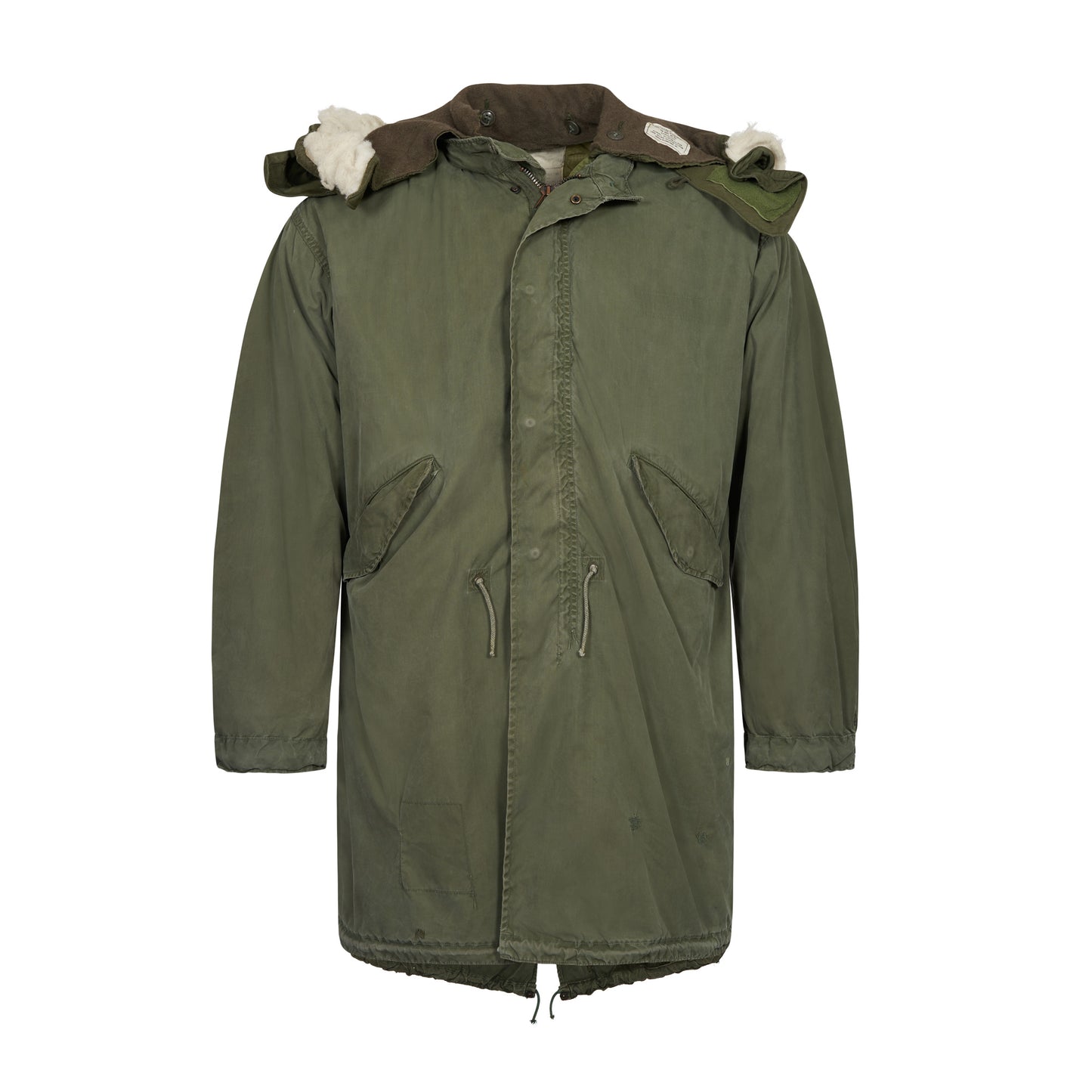 Fishtail Parka Original US Army Vintage Surplus Field Coat Grade 2 Green