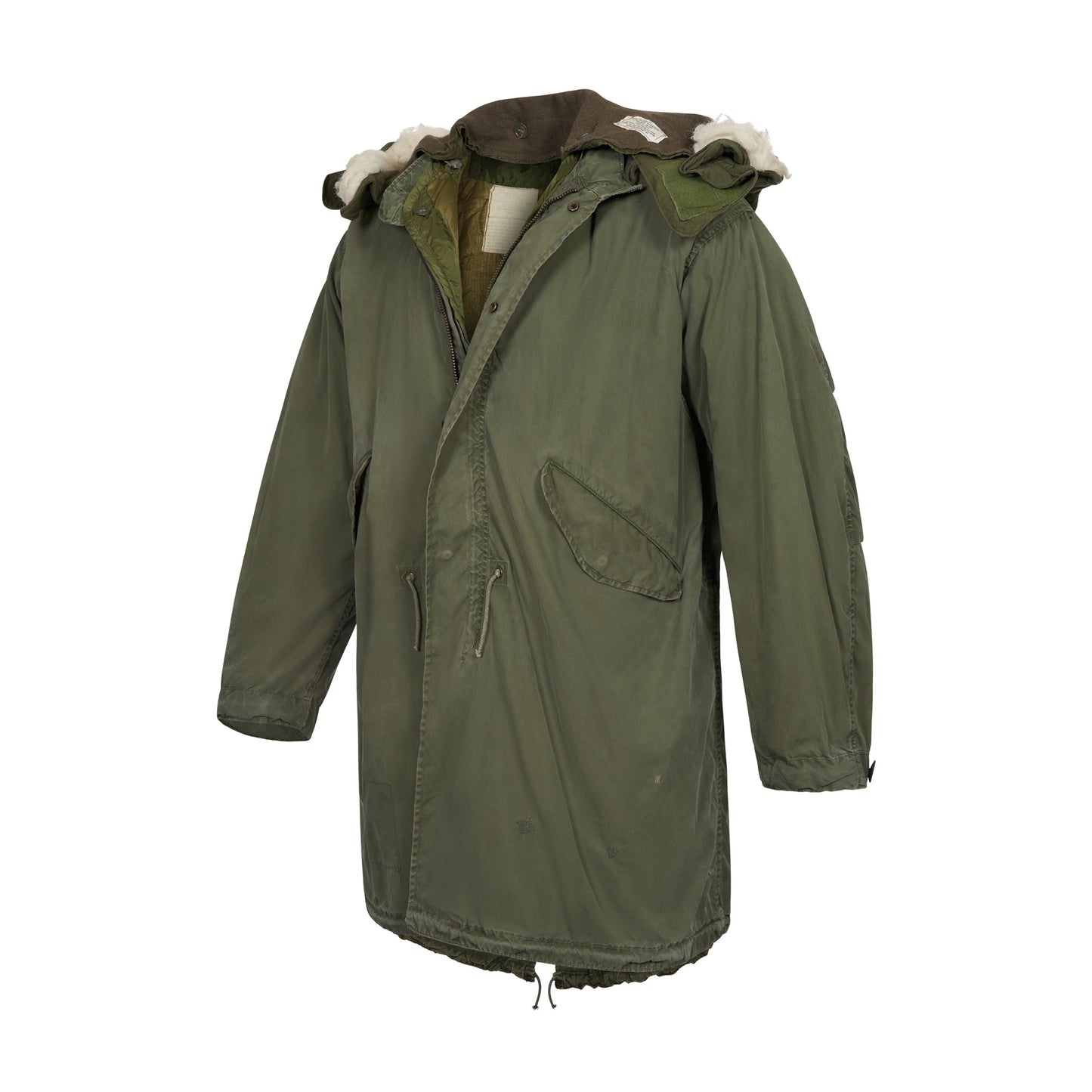 Fishtail Parka Original US Army Vintage Surplus Field Coat Grade 2 Green