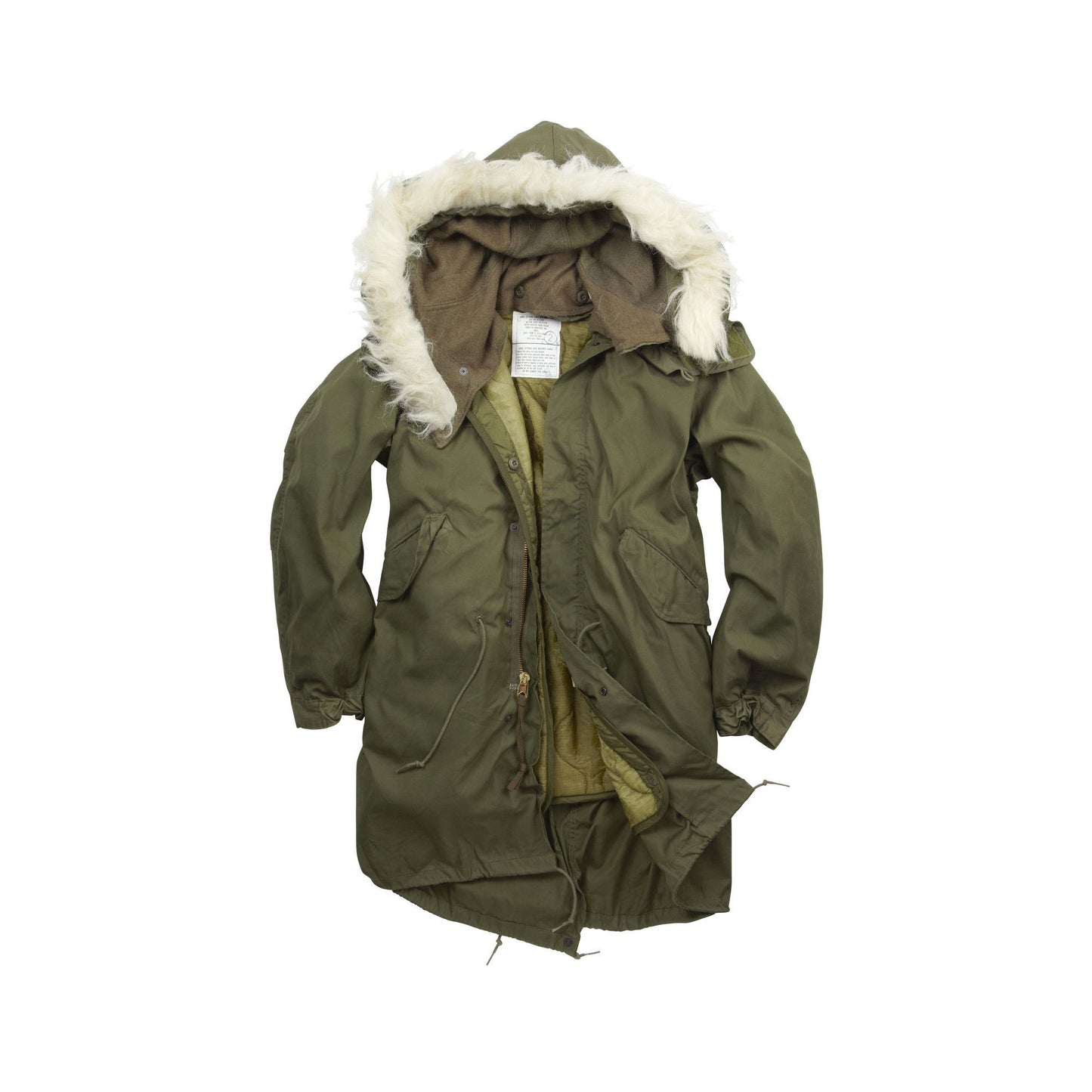 Fishtail Parka Original US Army Vintage Surplus Field Coat Grade 1 Green