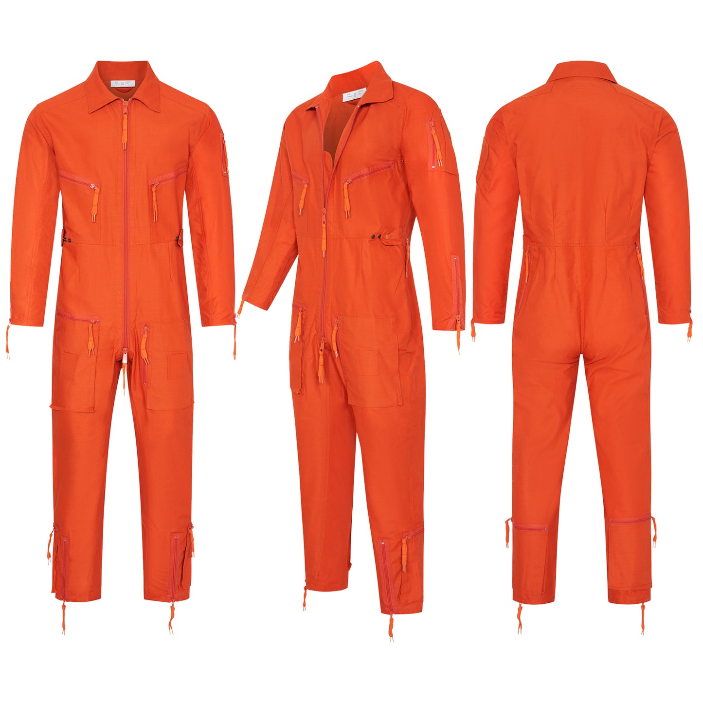 Flying Suit Flight Jumpsuit Military Style Coverall Orange
