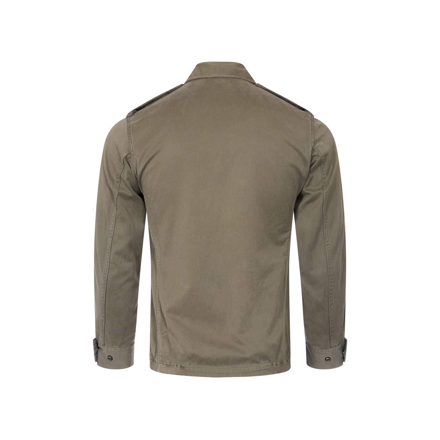 Original French Army F2 Jacket Military Shirt Vintage Surplus Light Coat Olive