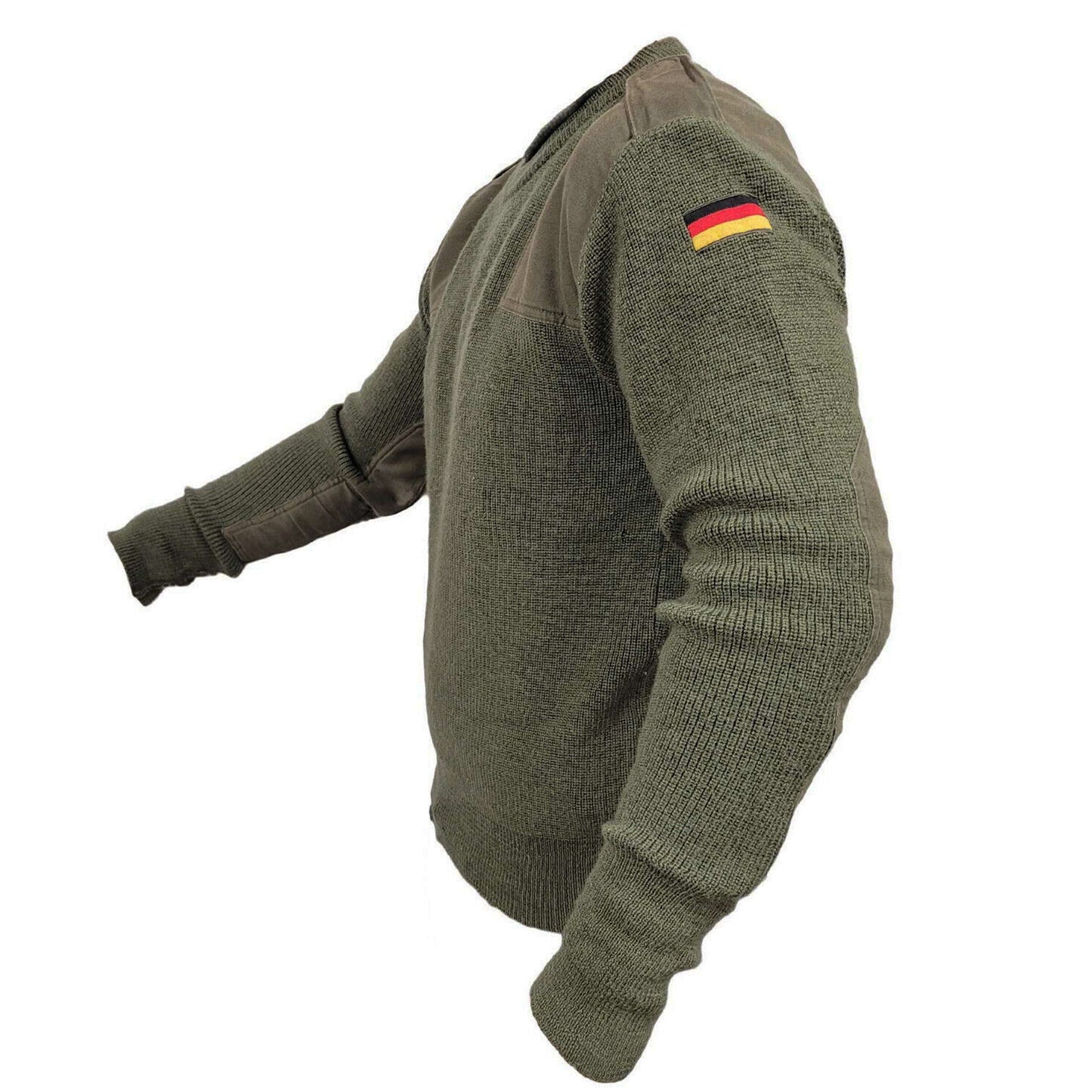 Original German Army Jumper Bundeswehr Military Wool Pullover Issued Olive