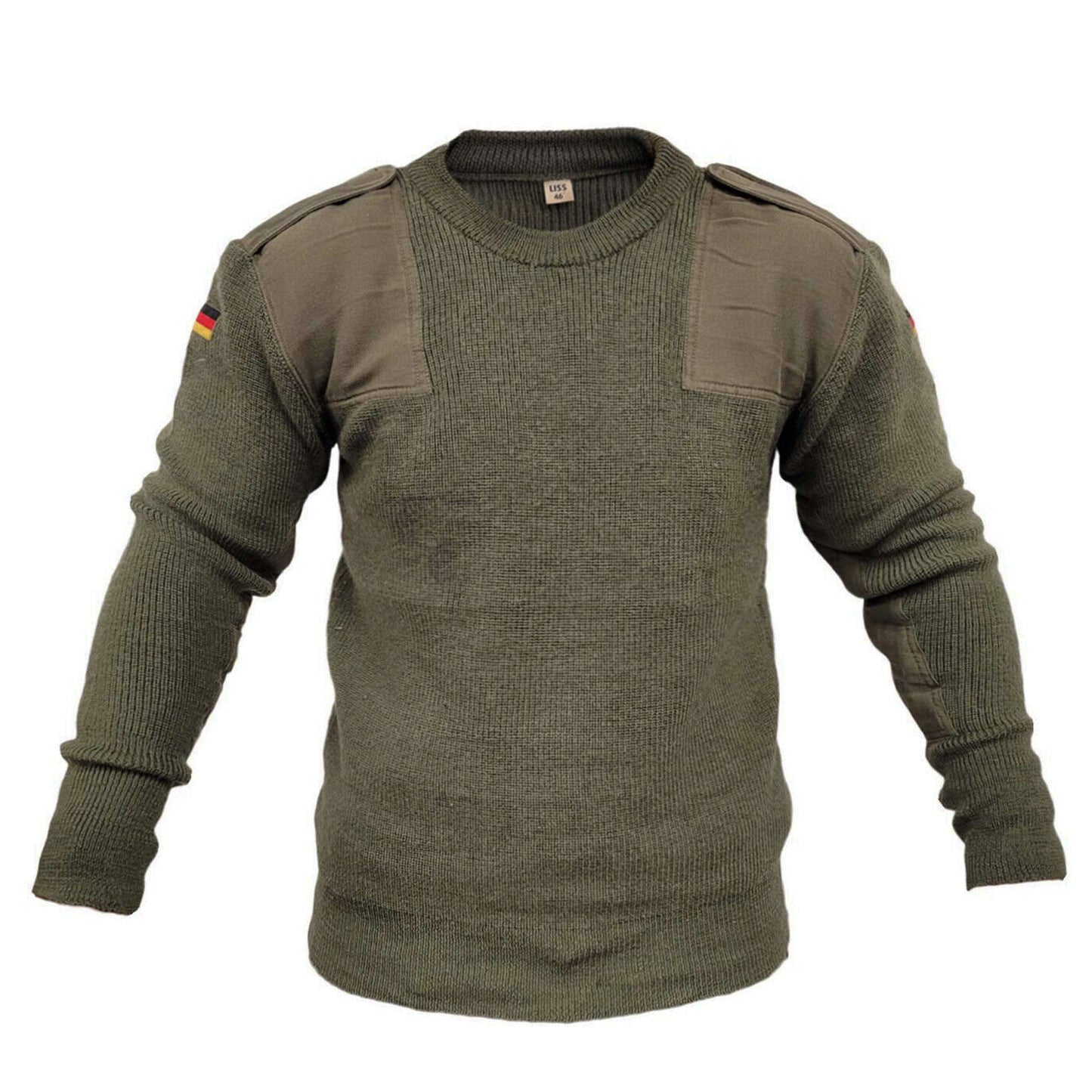 Original German Army Jumper Bundeswehr Military Wool Pullover Issued Olive