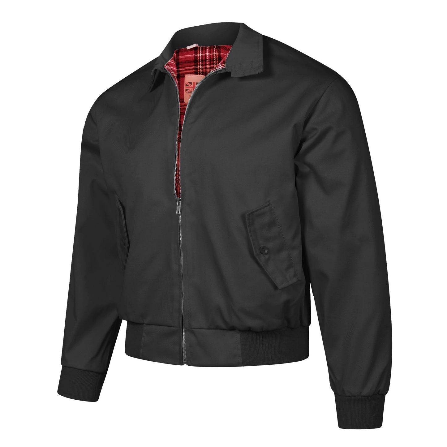 Harrington Bomber Jacket Tartar Lining Black