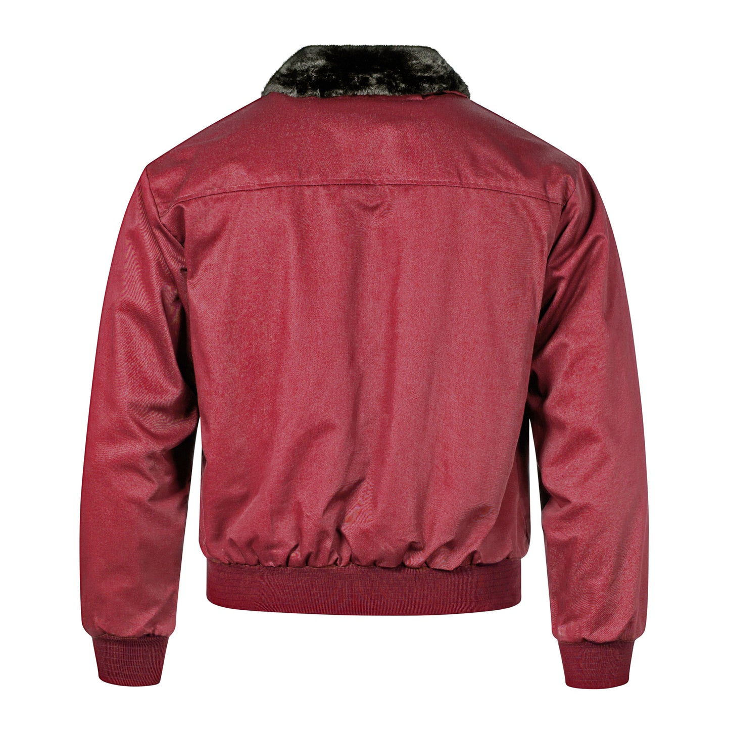 Harrington Bomber Jacket Fur Collar Maroon
