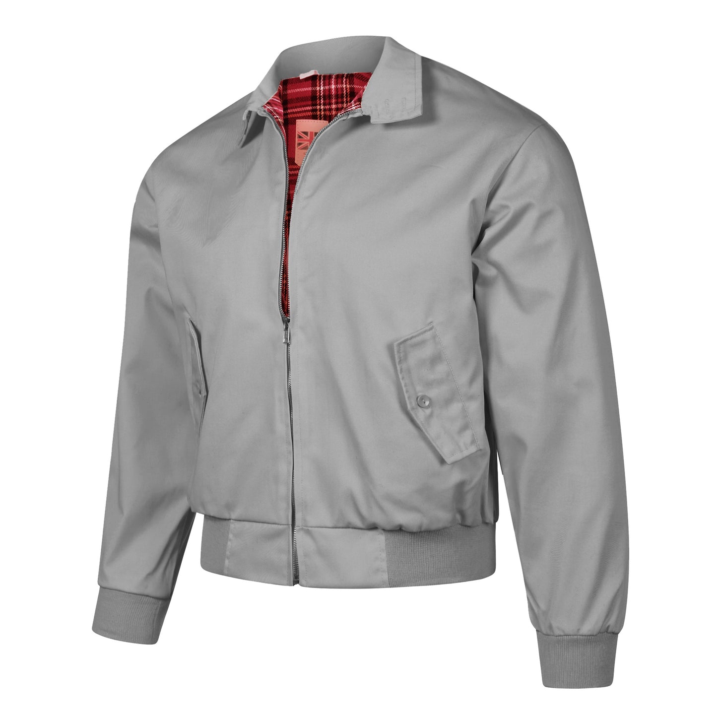 Harrington Bomber Jacket Tartar Lining Grey