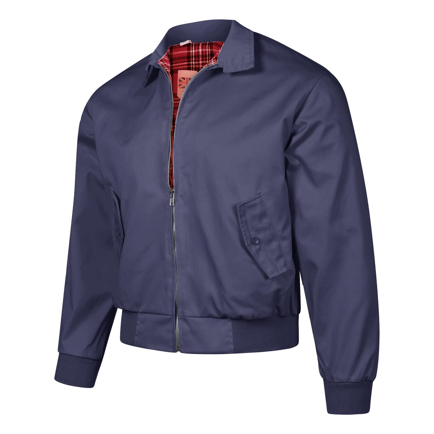Harrington Bomber Jacket Tartar Lining Navy