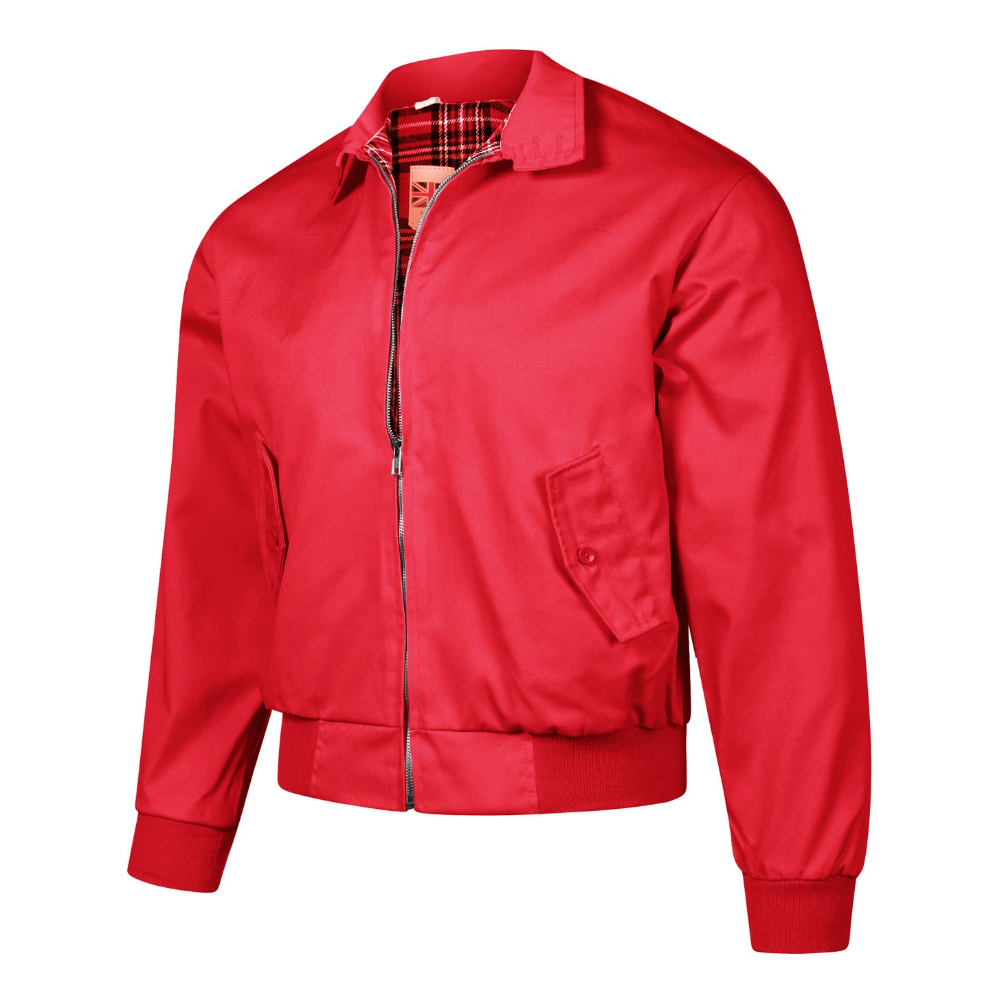 Harrington Bomber Jacket Tartar Lining Red
