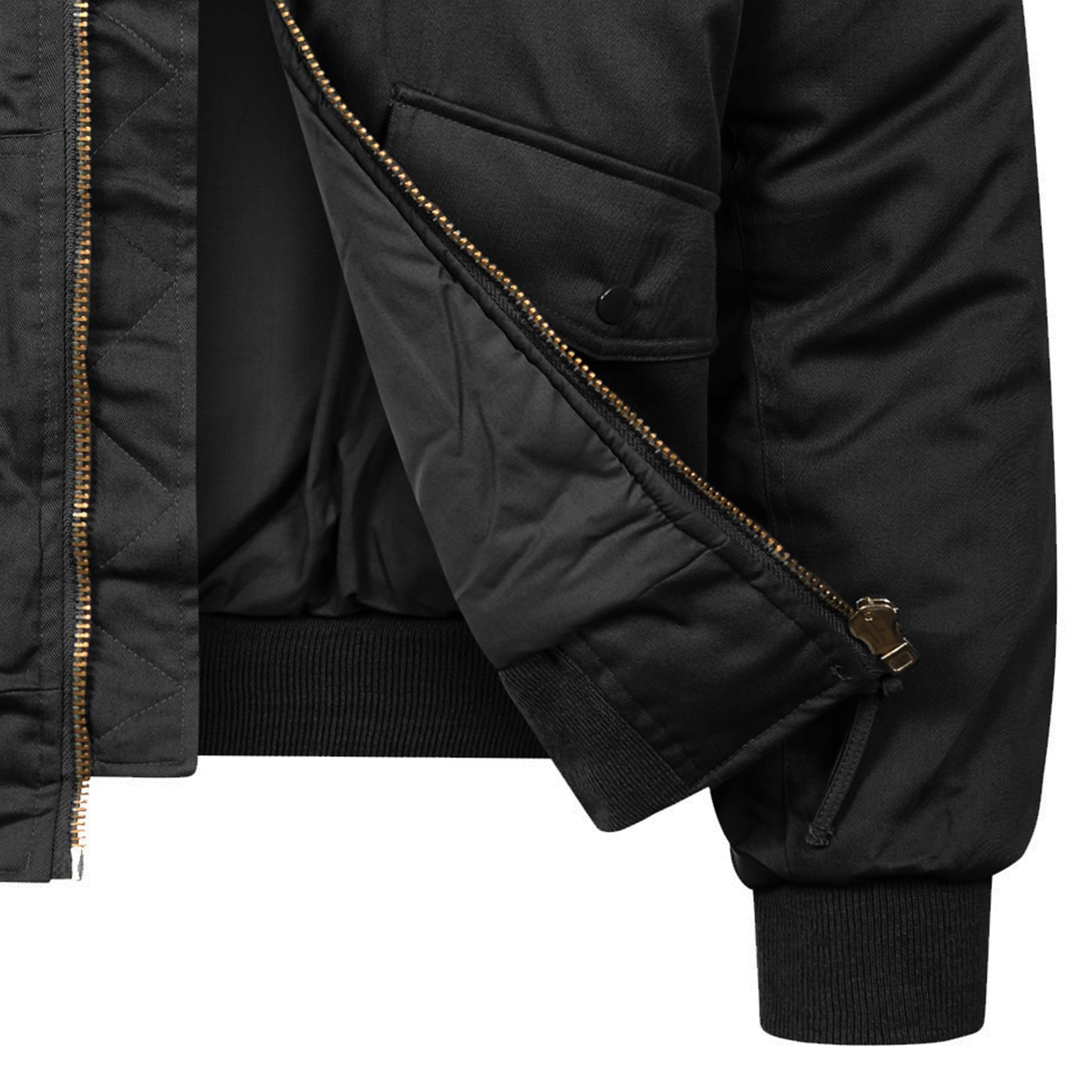 Flight Jacket Padded Helicopter Pilot Bomber Black