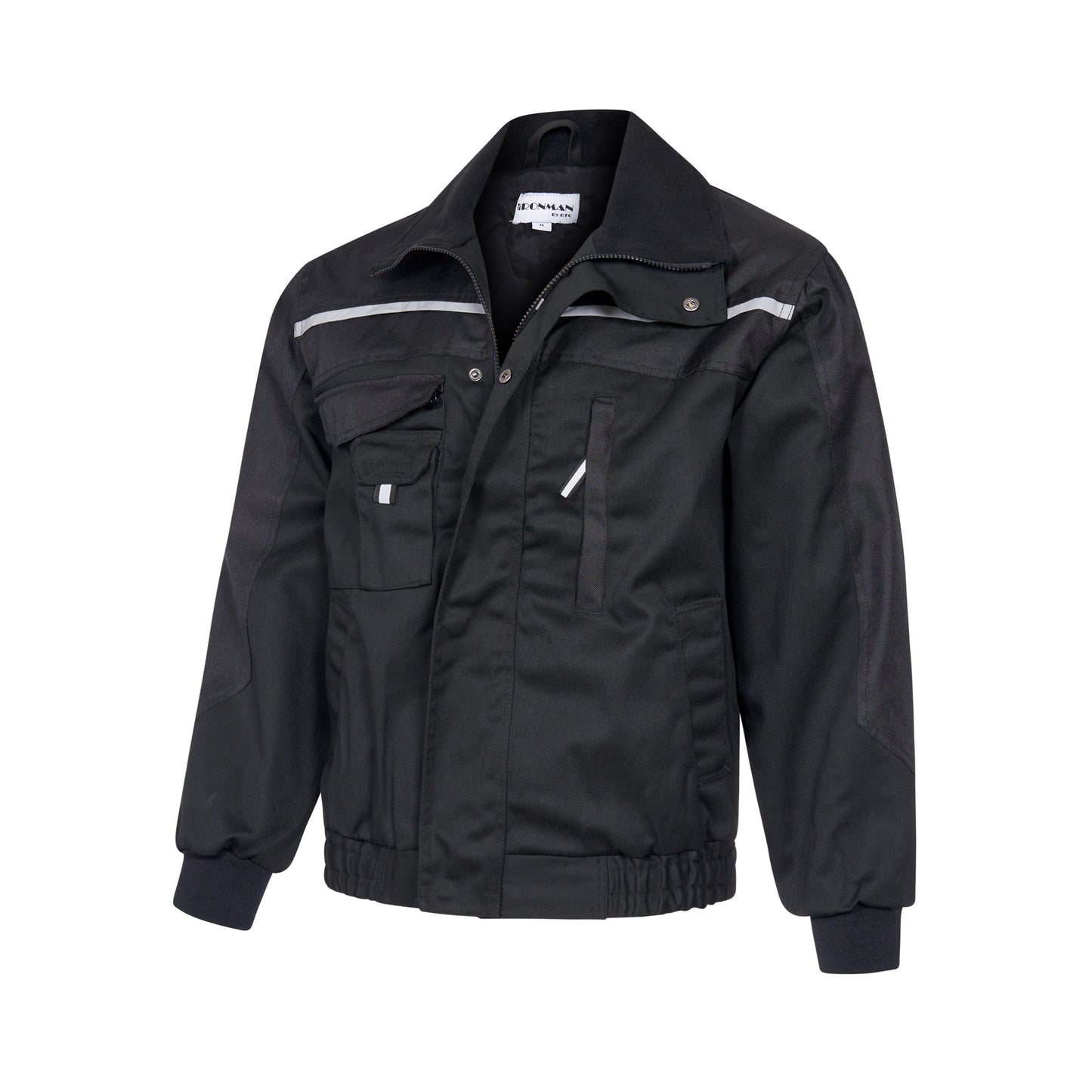 Work Jacket DIY Builders Multi Pocket Cargo Coat Black