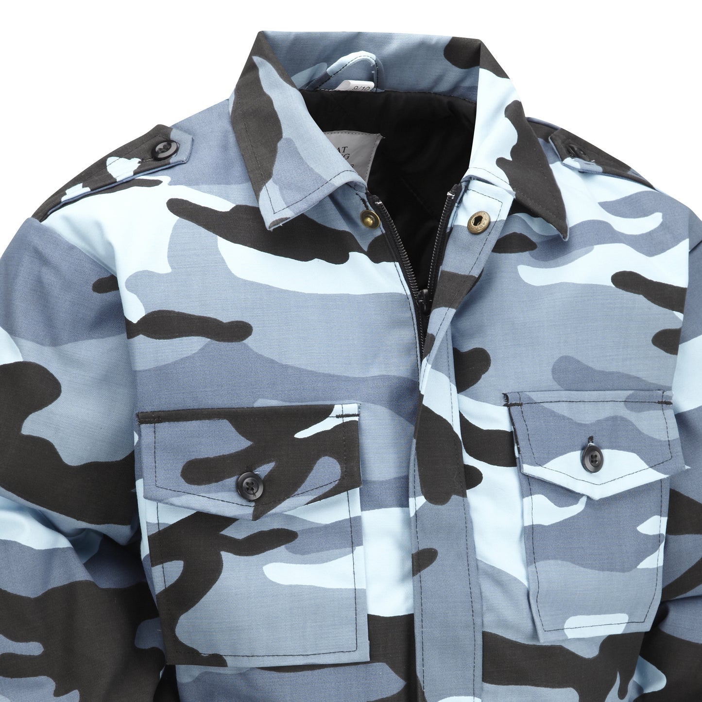 Kids Army Jacket Multi Pocket Combat Coat Midnight Camo