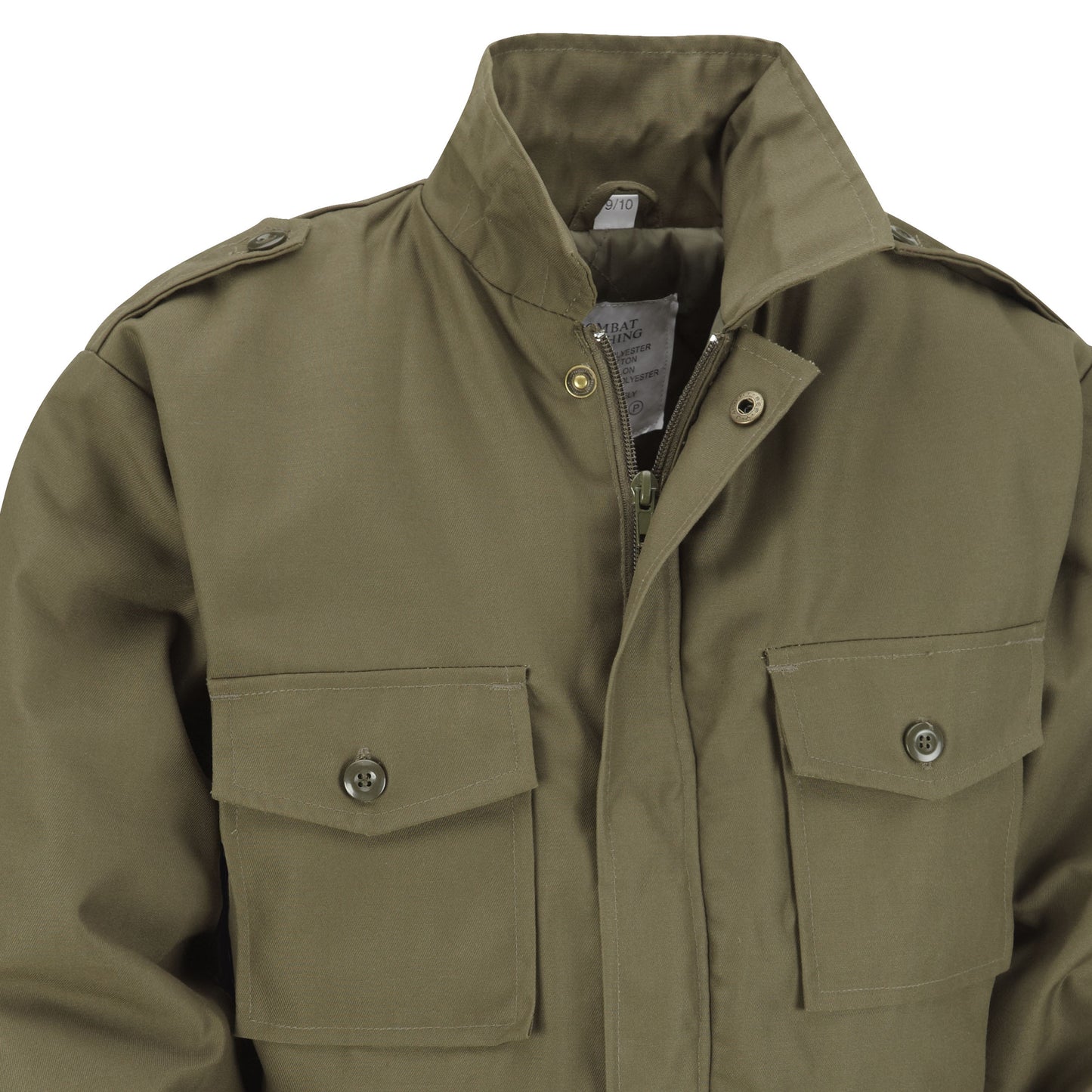 Kids Army Jacket Multi Pocket Combat Coat Olive