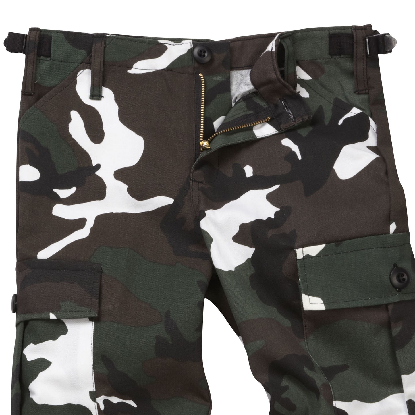 Kids Trousers Army Camo Combat Pants Green