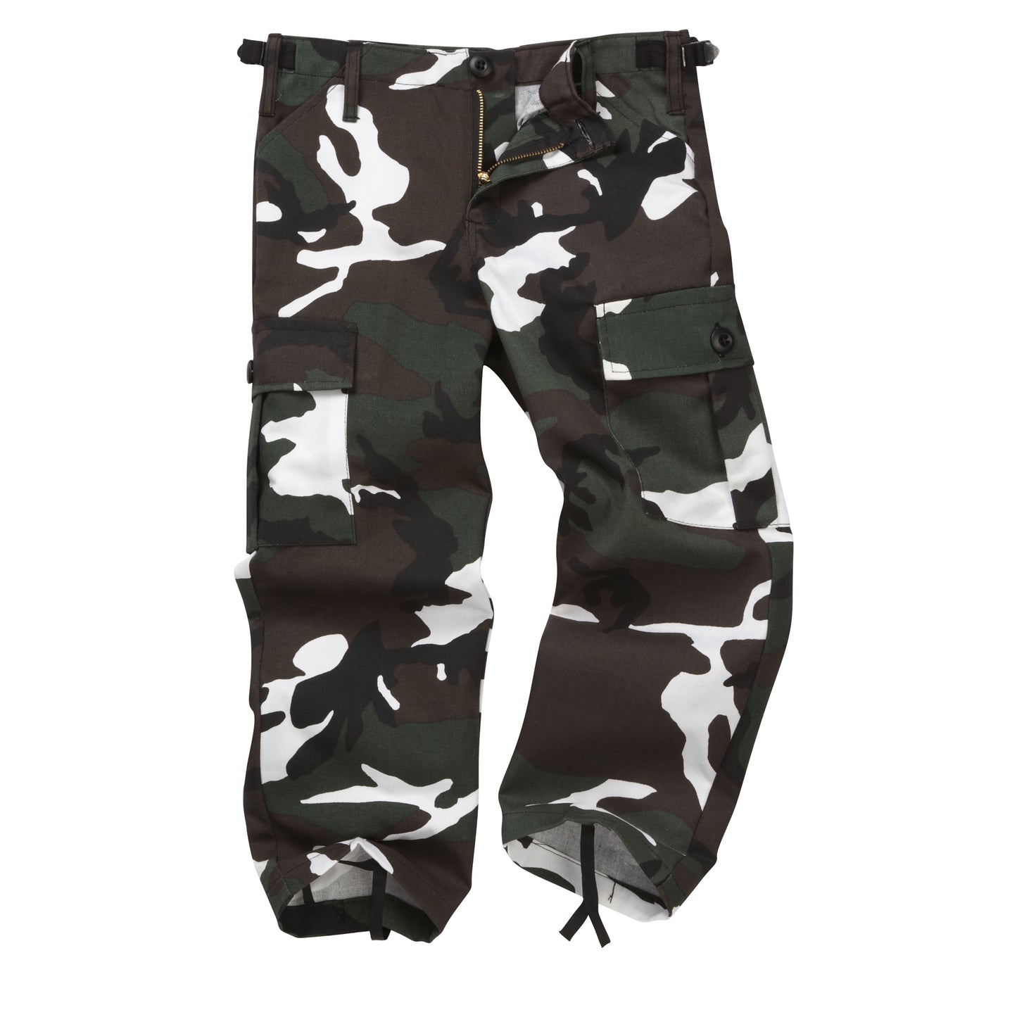Kids Trousers Army Camo Combat Pants Green
