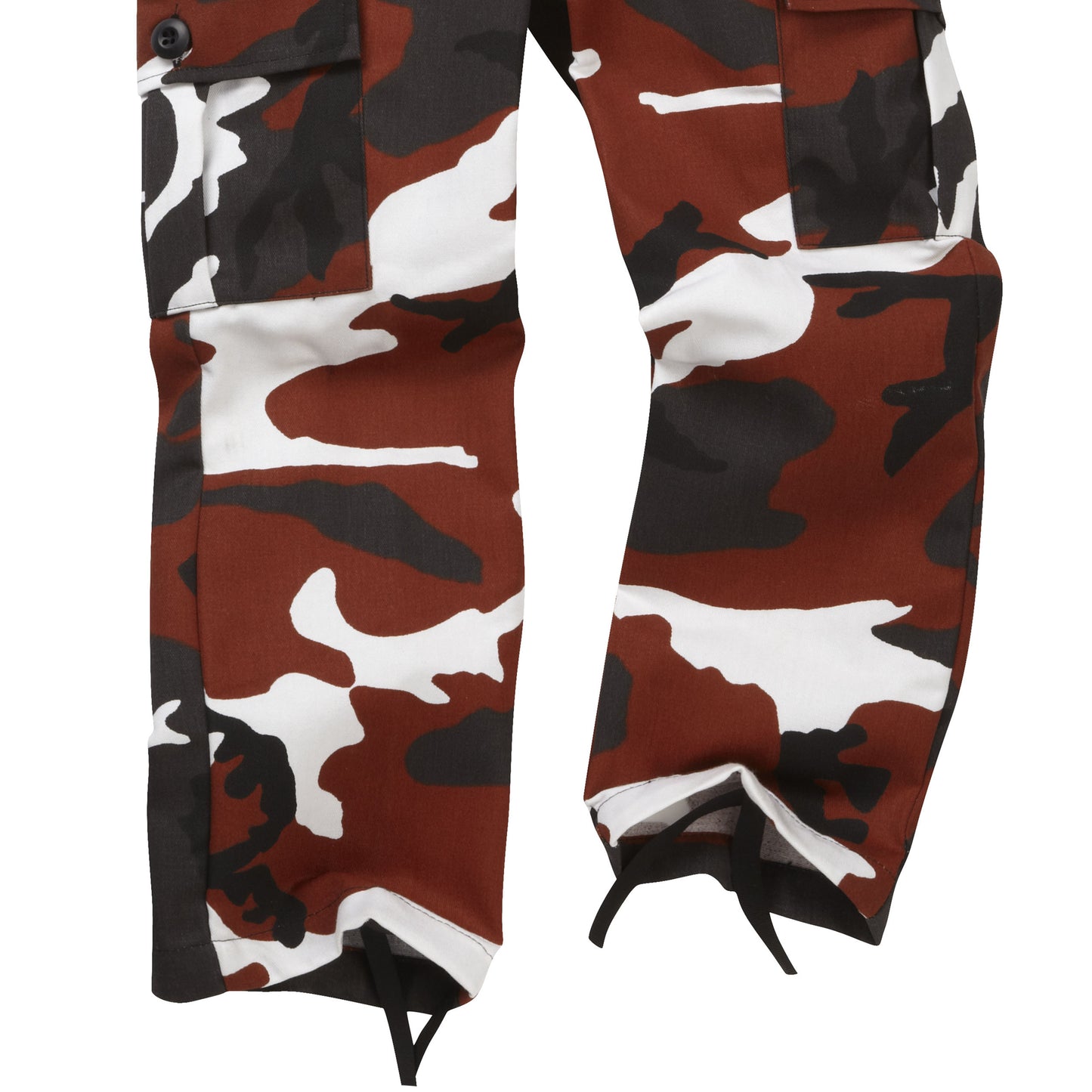 Kids Trousers Army Camo Combat Pants Red