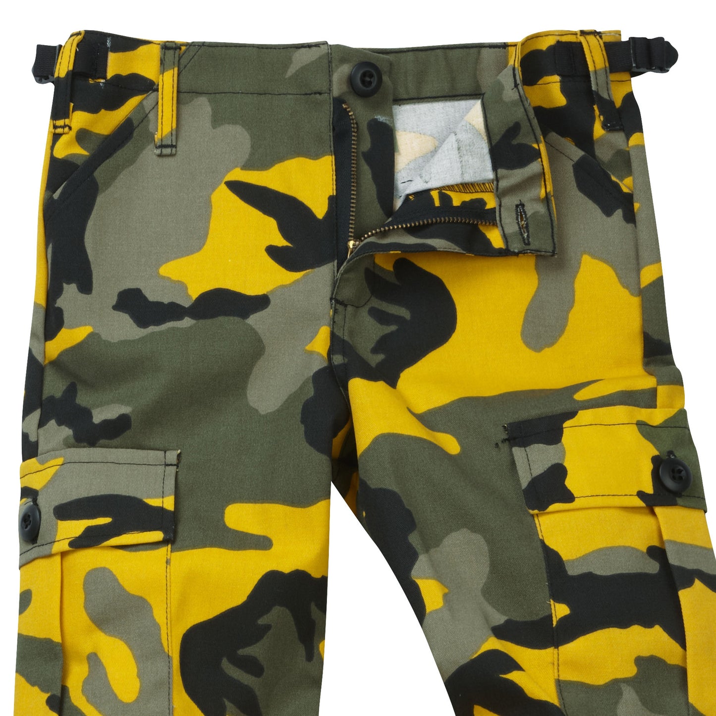 Kids Trousers Army Camo Combat Pants Yellow