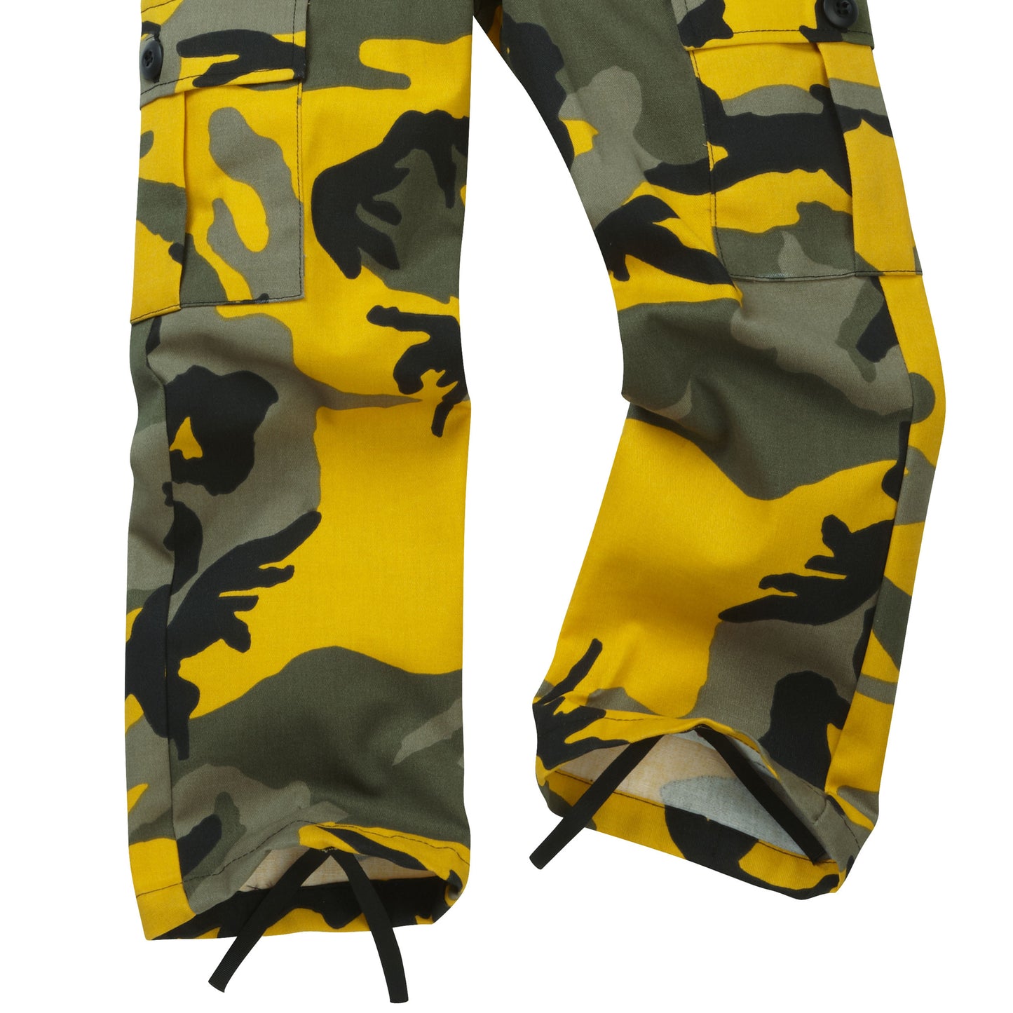 Kids Trousers Army Camo Combat Pants Yellow
