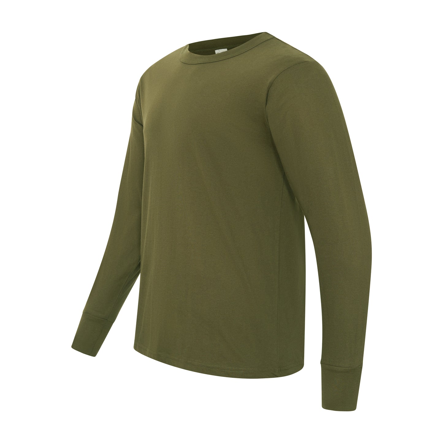 Army T-Shirt Military Style Combat Cotton Long Sleeve Top Olive
