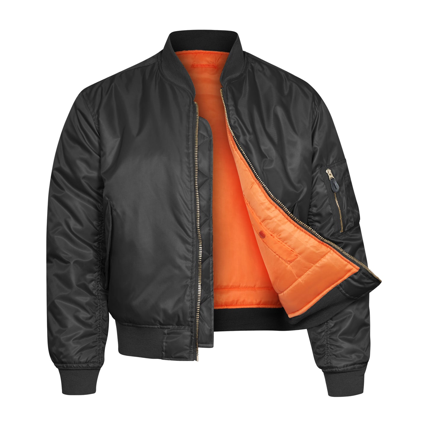 Bomber Jacket Padded MA1 Flight Coat Black
