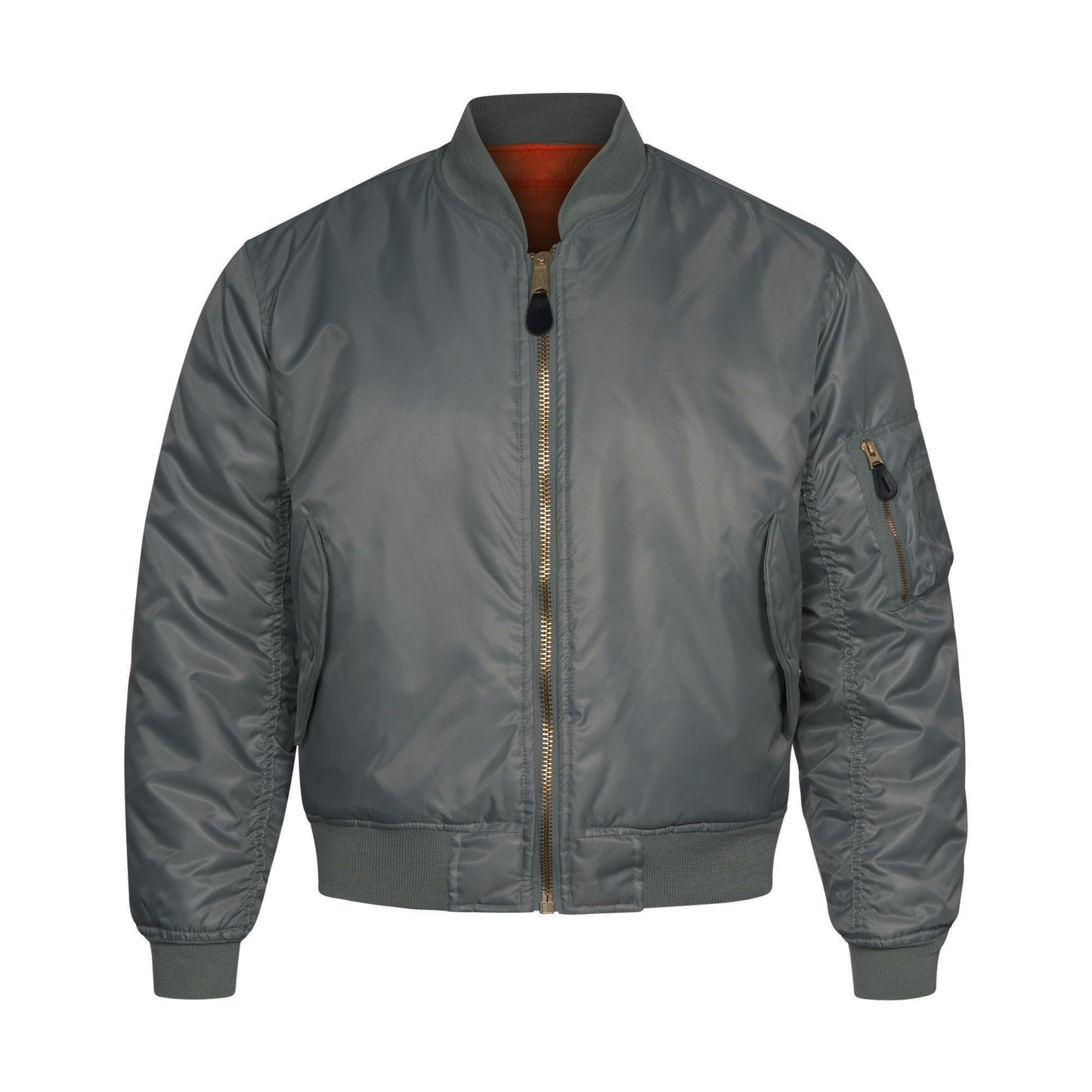 Bomber Jacket Padded MA1 Flight Coat Gun Metal / Grey