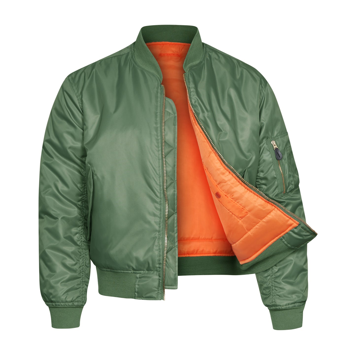 Bomber Jacket Padded MA1 Flight Coat Olive