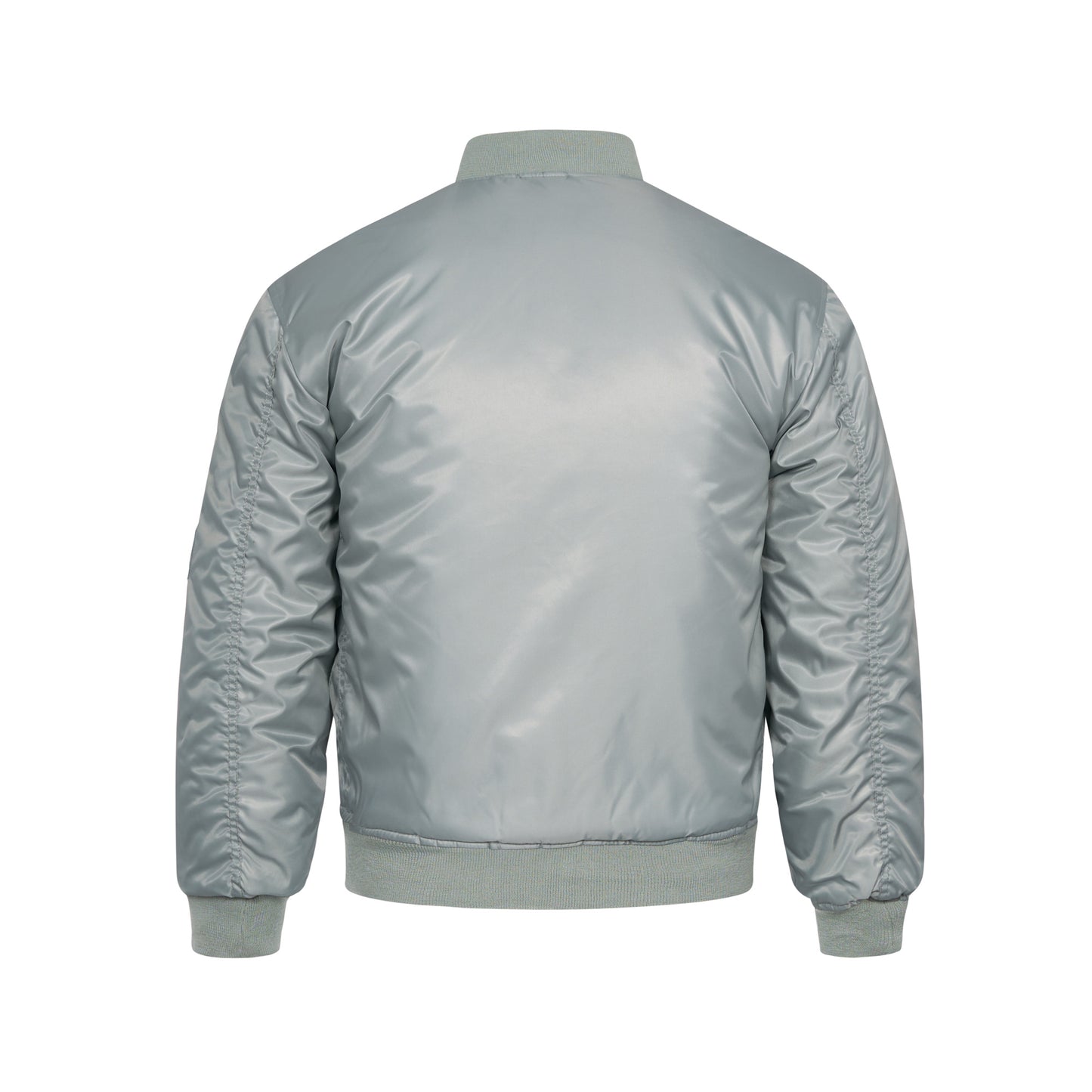 Bomber Jacket Padded MA1 Flight Coat Silver / Grey