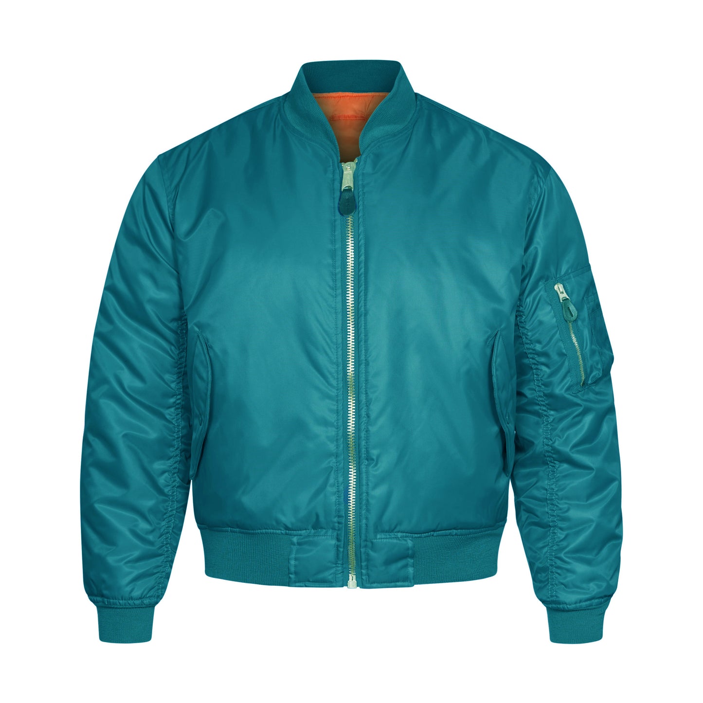 Bomber Jacket Padded MA1 Flight Coat Teal