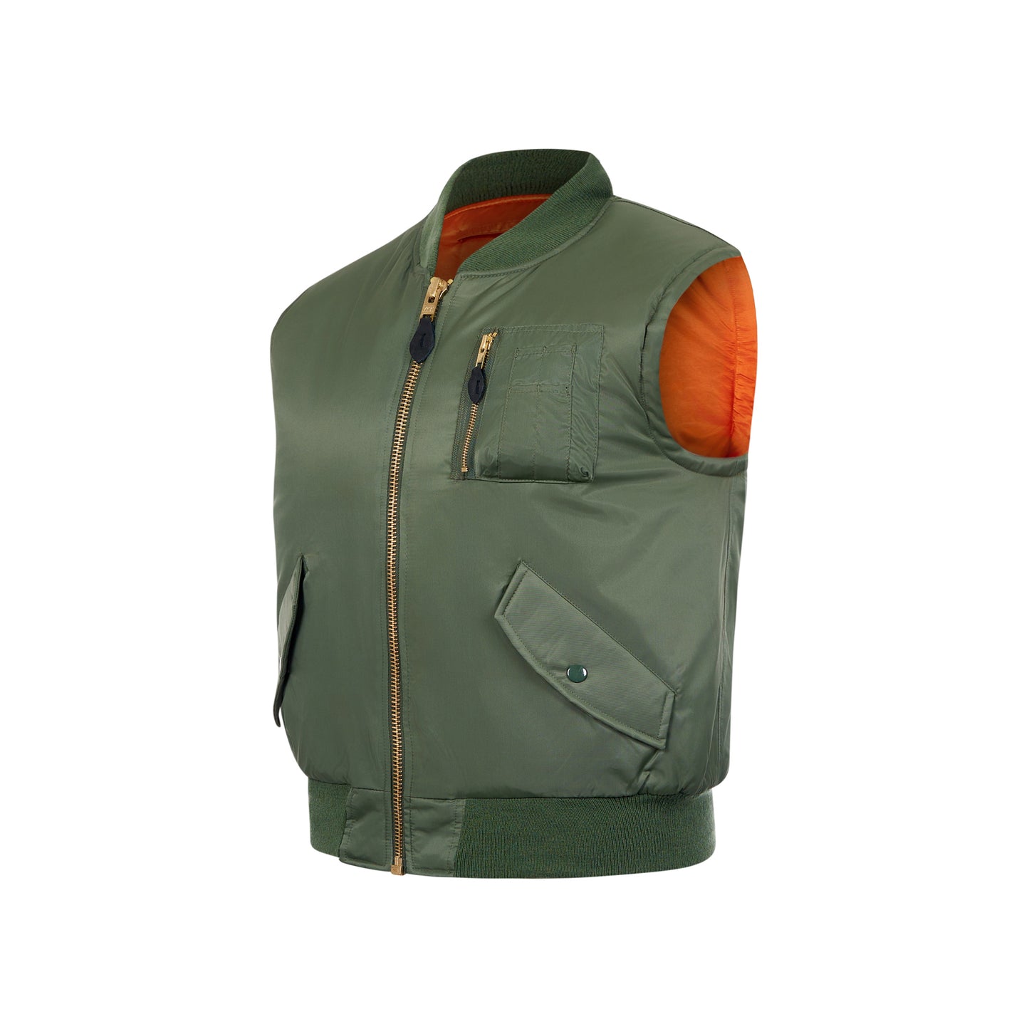 Body Warmer MA1 Flight Bomber Gilet Vest Top Olive